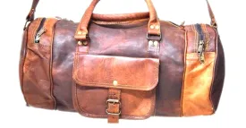 24" Brown Leather Harrison Travel Bag