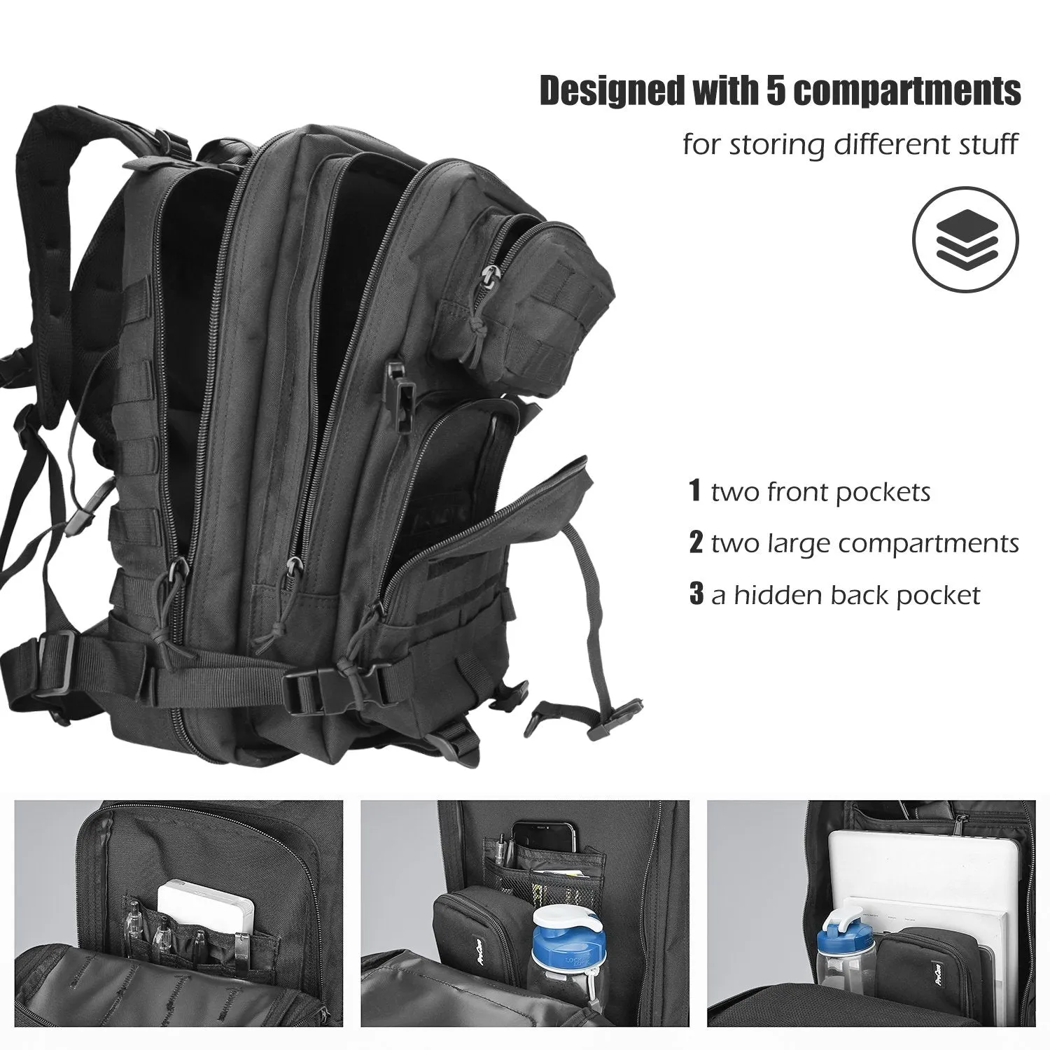 35L Large Capacity Military Tactical Backpack | ProCase