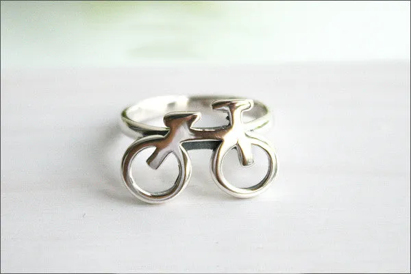 925 Sterling Silver Bicycle Ring - Silver Bicycle Jewellery - Bicycle Lover Fans, Bike Ring, Silver ring, bicycle ring, bicycle (R-101)