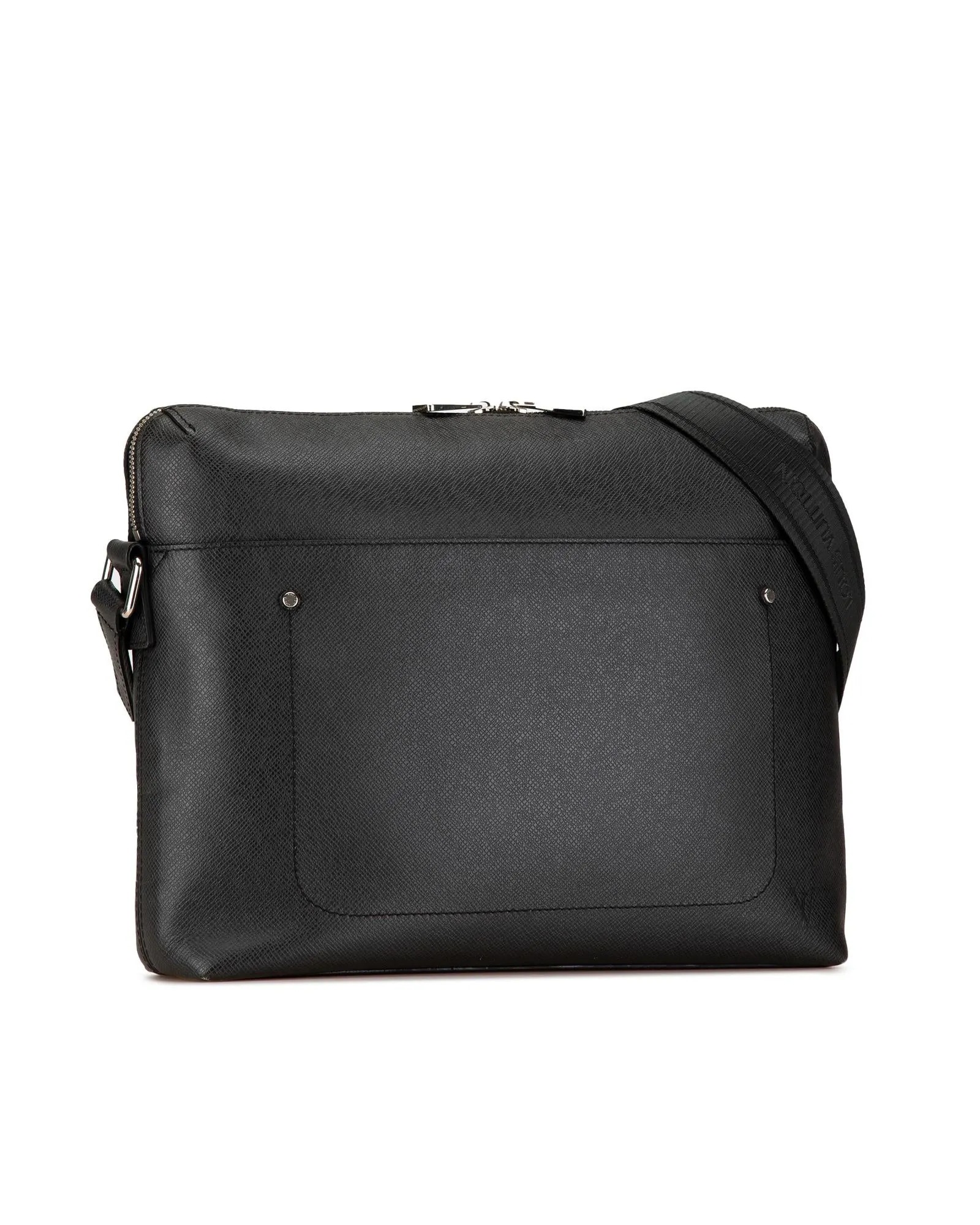 Adjustable Leather Shoulder Bag with Top Zip Closure