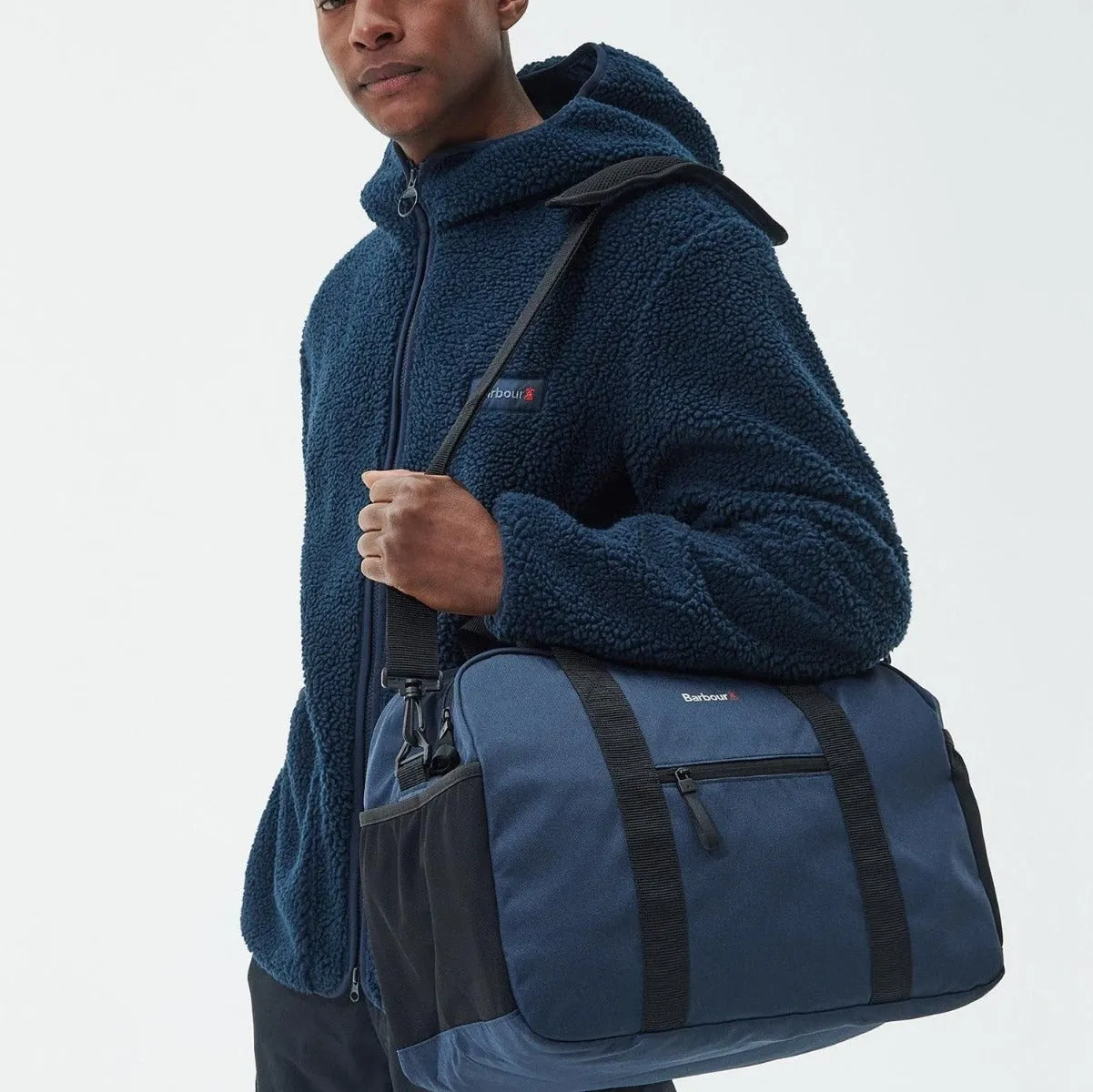 Barbour Arwin Canvas Holdall in Navy/Black