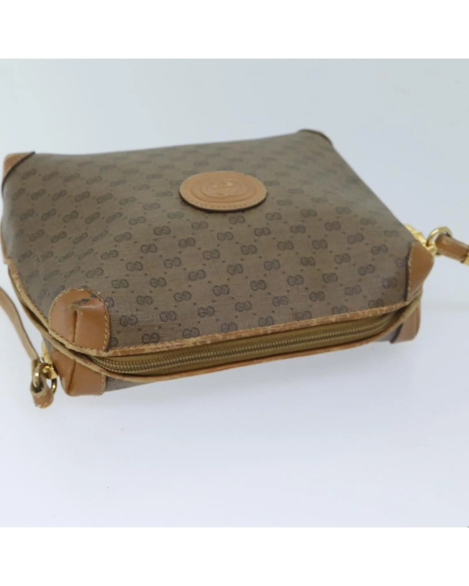 Beige Micro GG Supreme Shoulder Bag with Shoulder Drop 60cm