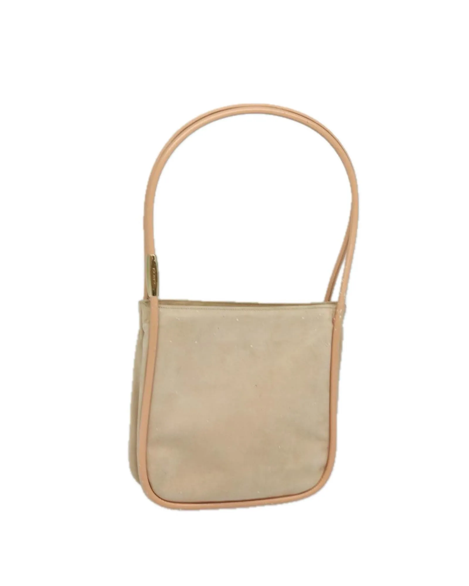 Beige Suede Shoulder Bag with Dust Bag and Serial No.