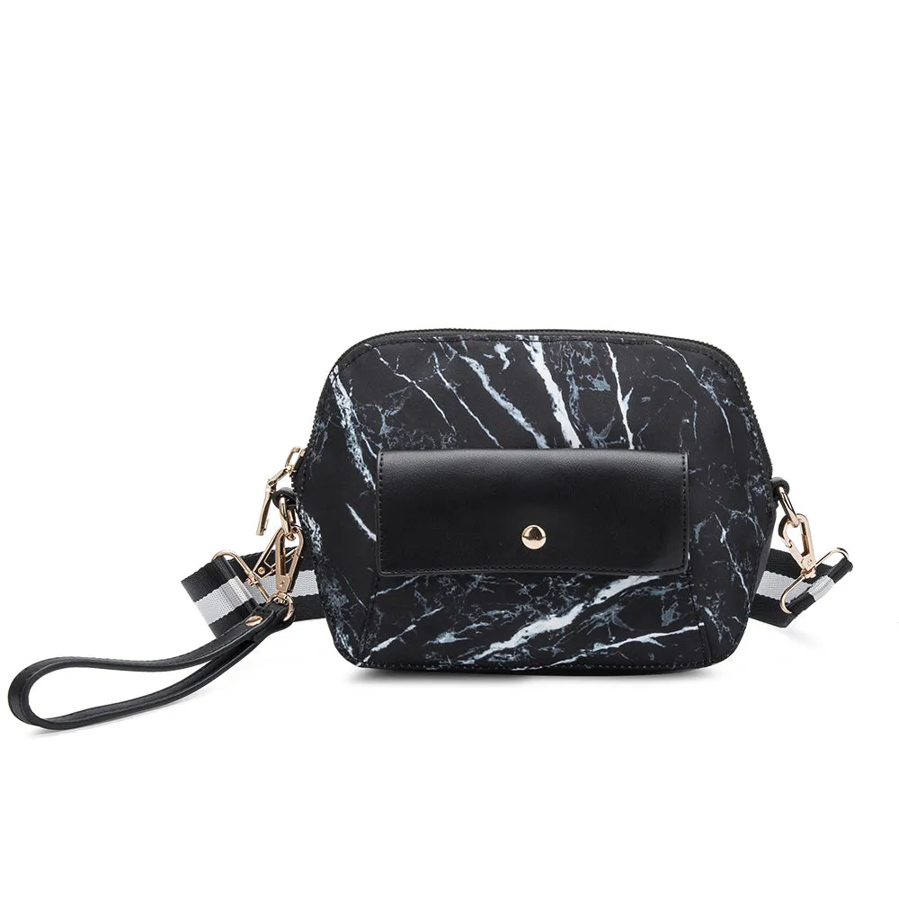 BIKOSTAL Black Marble Crossbody