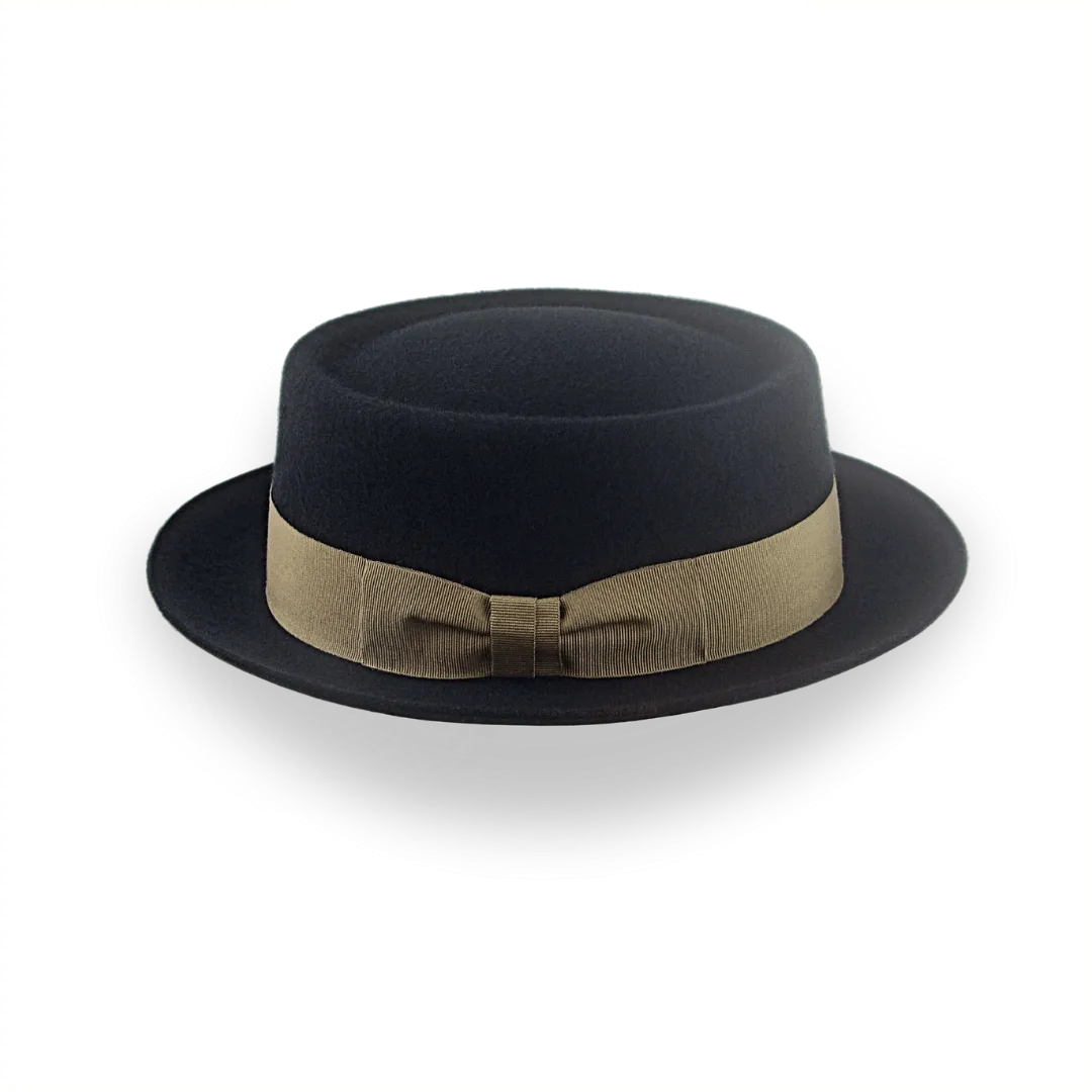 Black Casual Porkpie Hat | The Antico