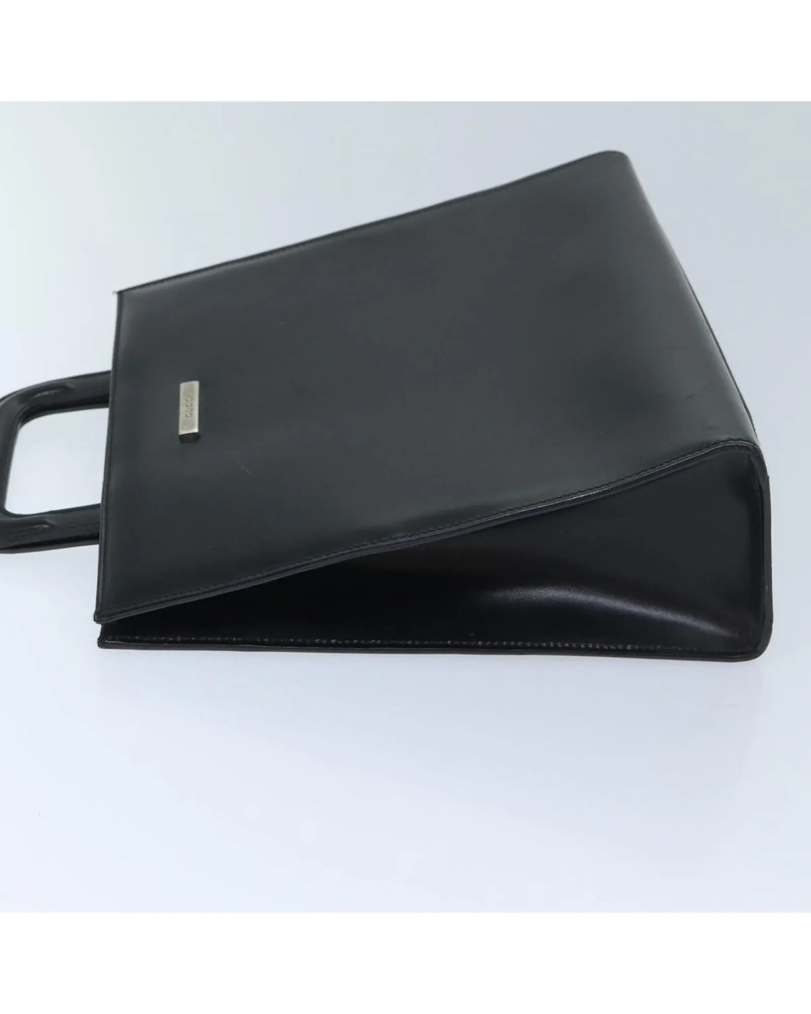 Black Leather Hand Bag - Italian Made