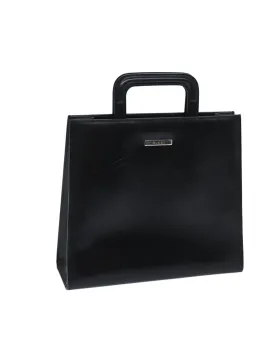 Black Leather Hand Bag - Italian Made