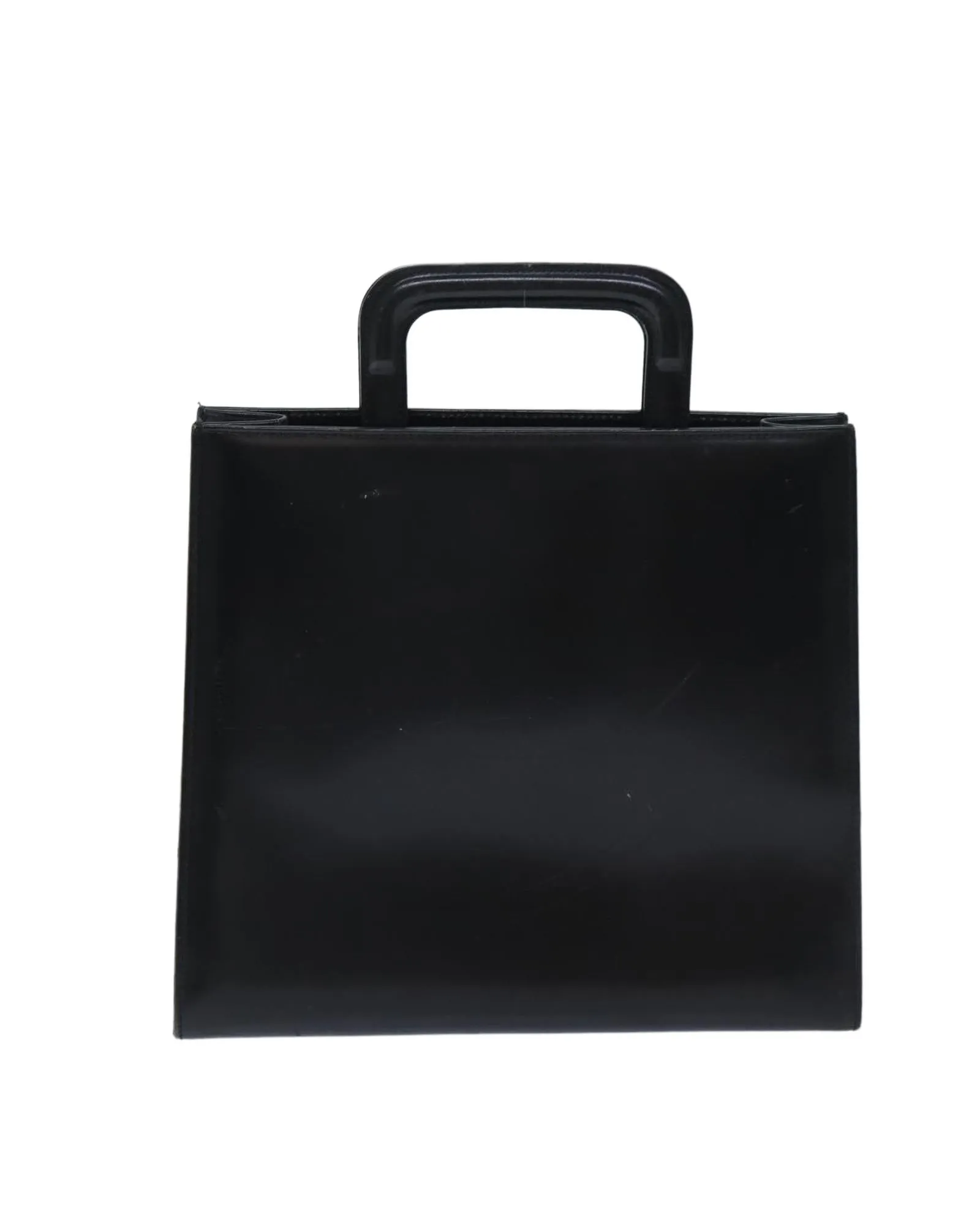 Black Leather Hand Bag - Italian Made