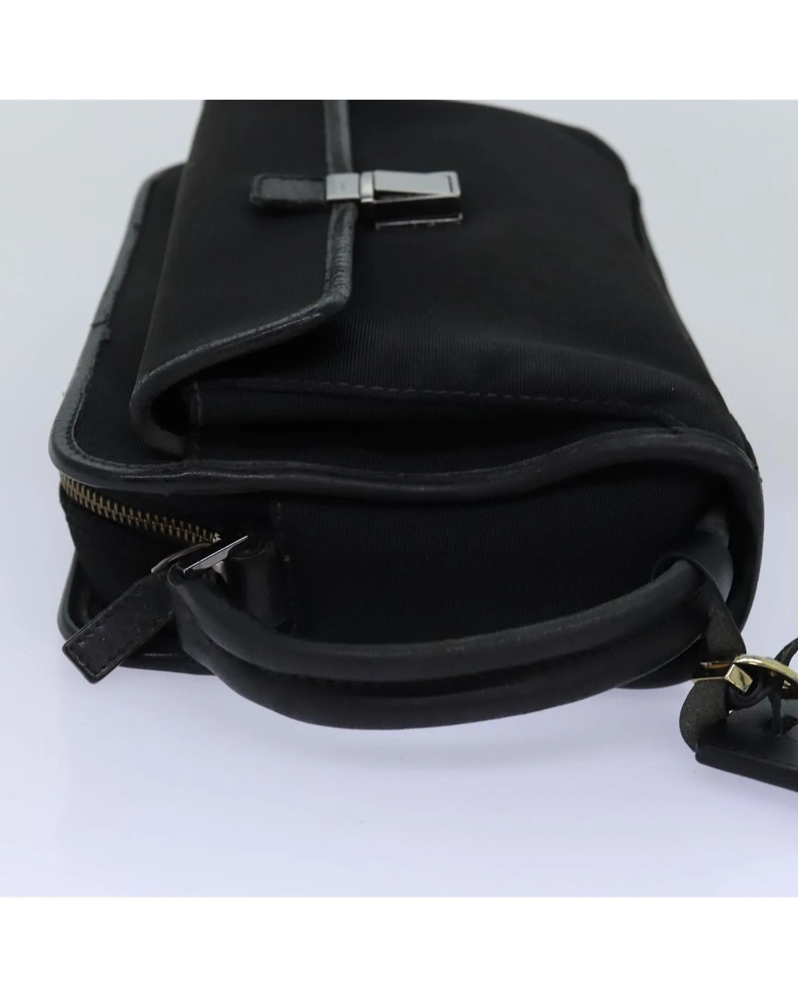 Black Nylon Clutch Bag with Accessory - Italian Made