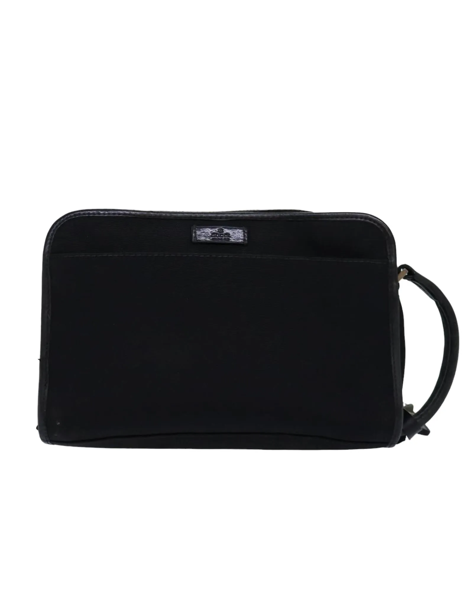 Black Nylon Clutch Bag with Accessory - Italian Made