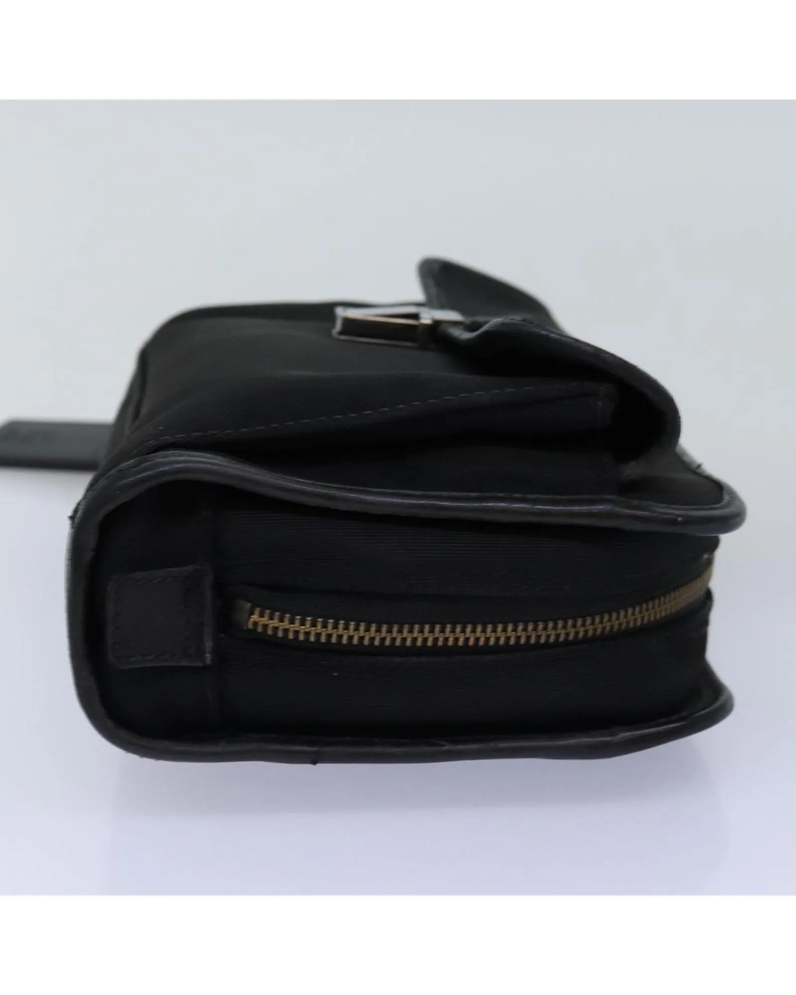 Black Nylon Clutch Bag with Accessory - Italian Made