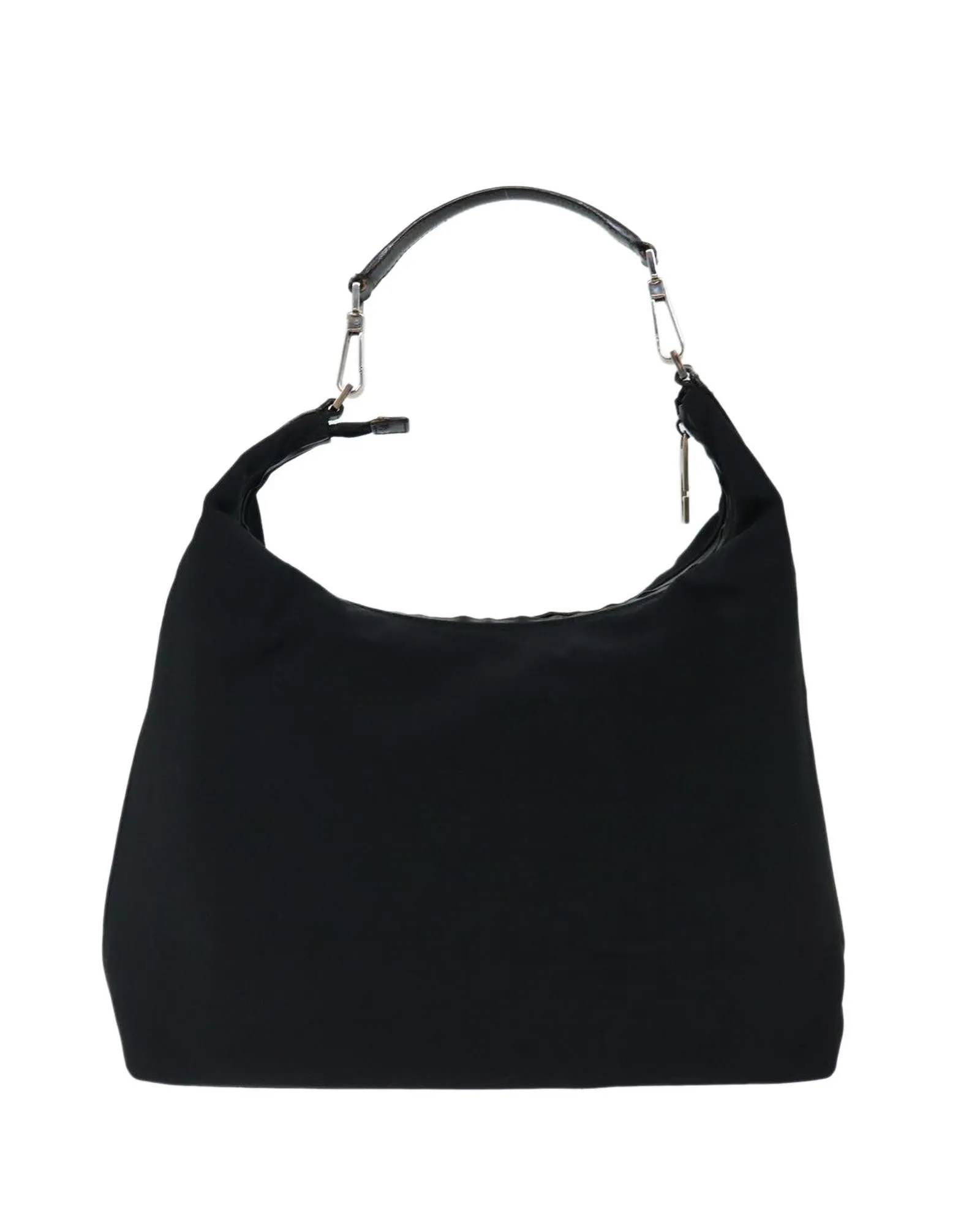 Black Nylon Shoulder Bag with Serial Number and Italian Craftsmanship