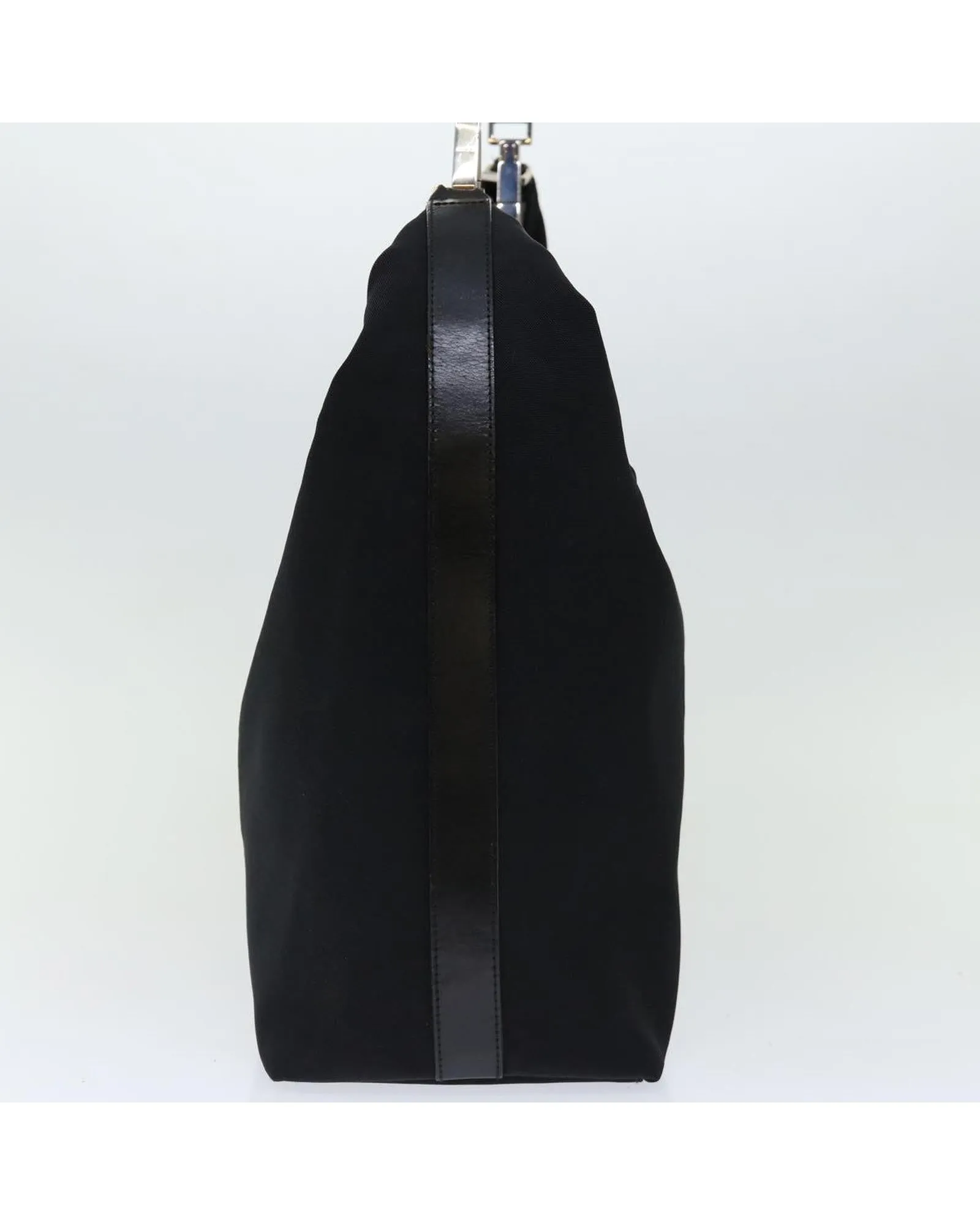 Black Nylon Shoulder Bag with Serial Number and Italian Craftsmanship