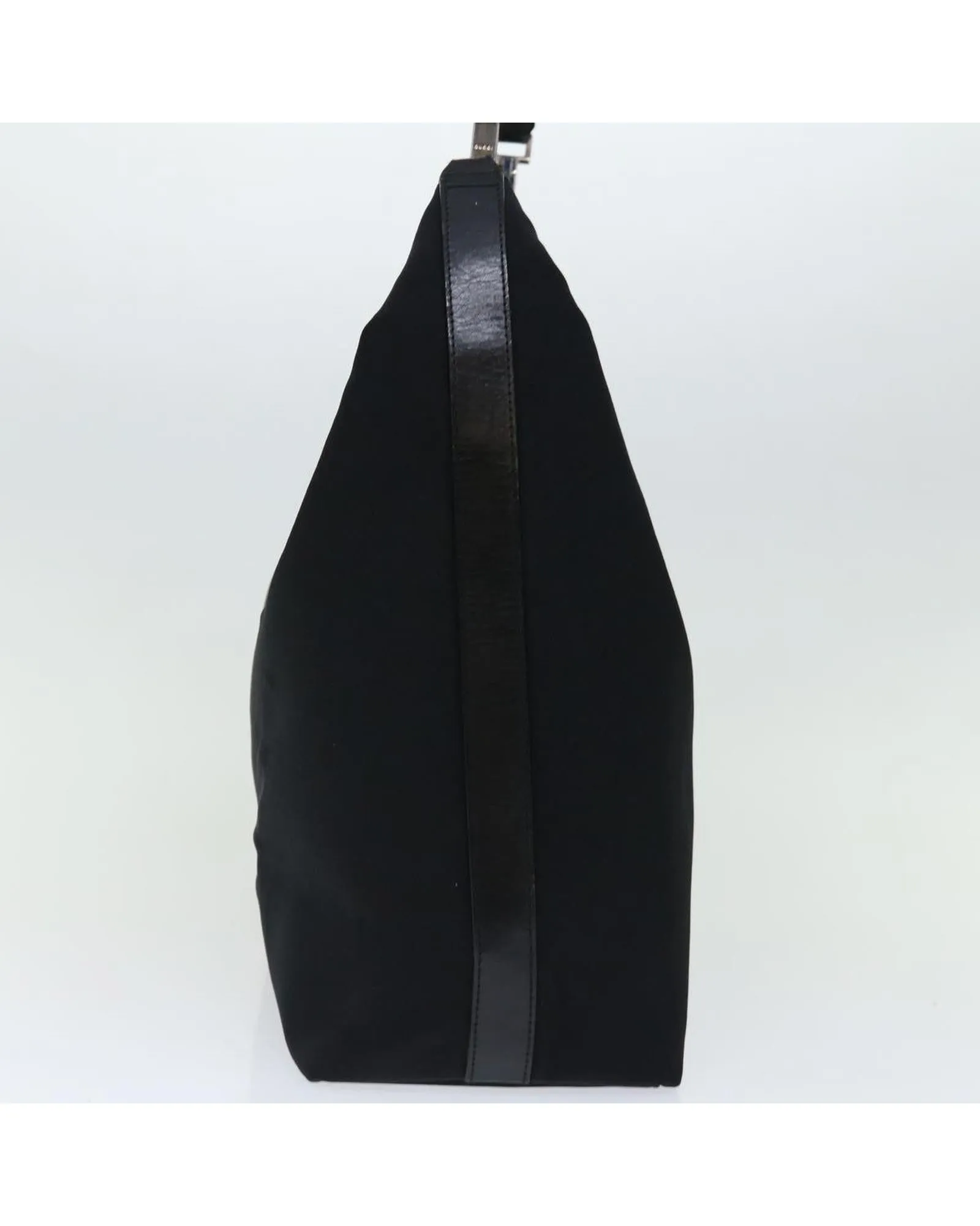 Black Nylon Shoulder Bag with Serial Number and Italian Craftsmanship