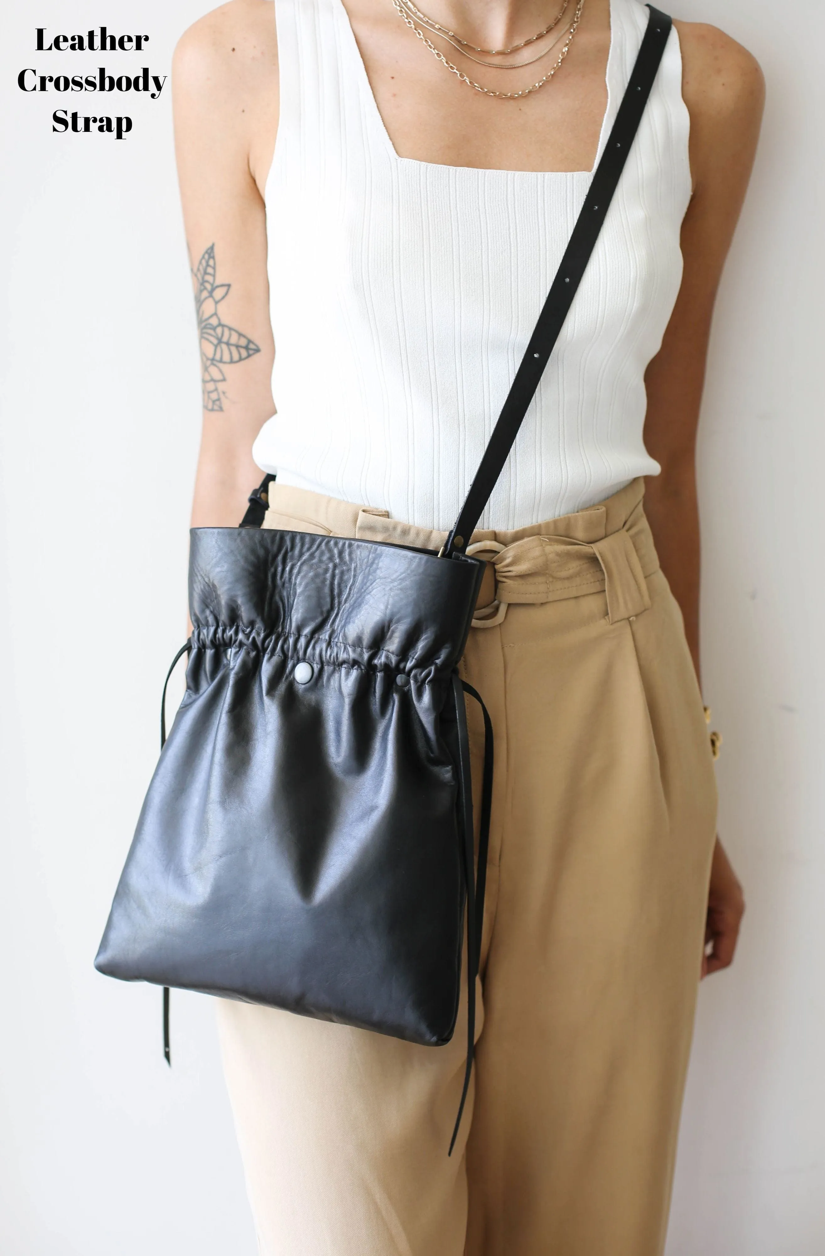 Black Standard Soft Leather Bag