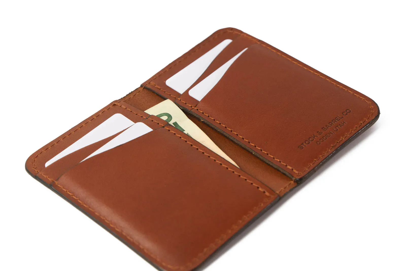 Blemished | No.52 | 'Chestnut' Vertical Leather Wallet