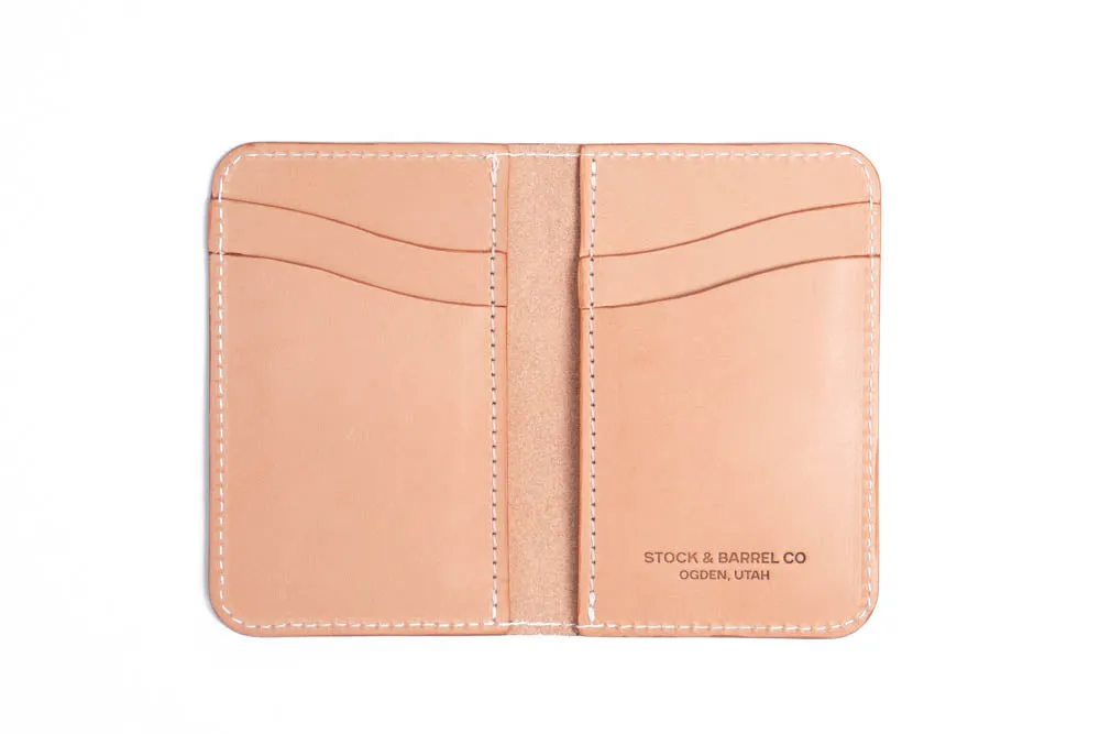 Blemished | No.52 | 'Natural Oak' Vertical Leather Wallet