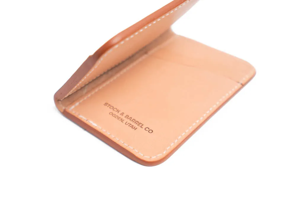 Blemished | No.68 | 'Natural Oak' Western Vertical Leather Wallet