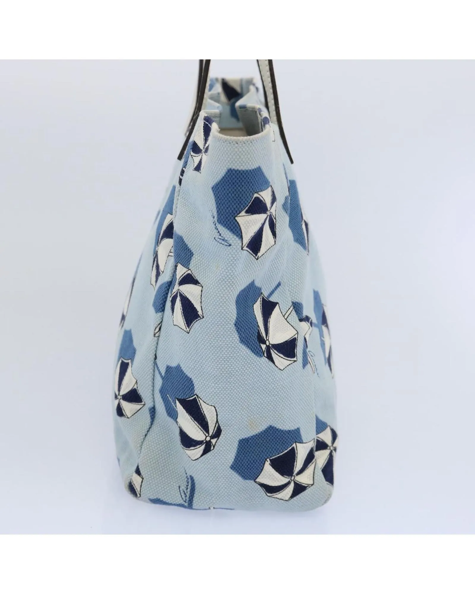 Blue Canvas Hand Bag - Italian Made