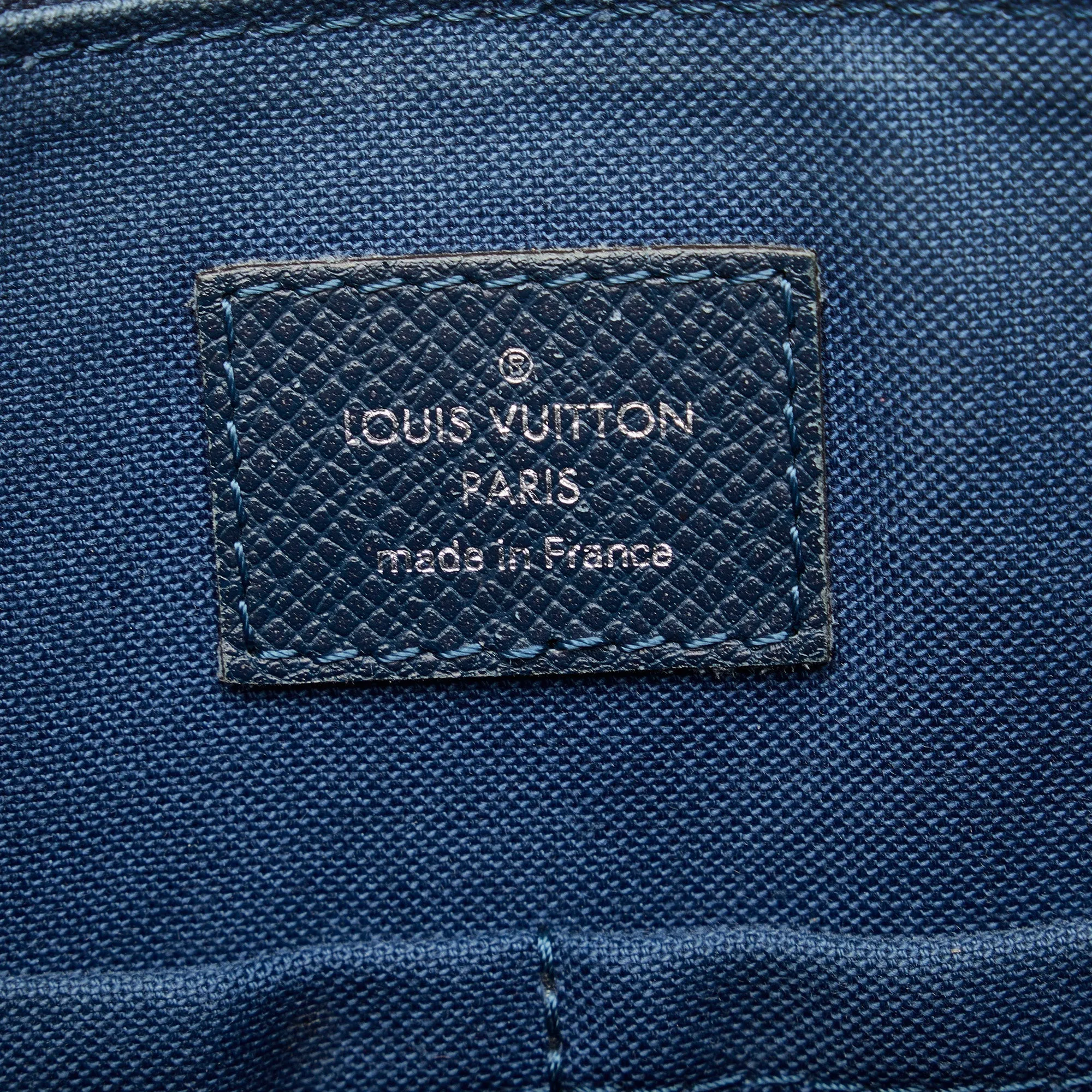 Blue Louis Vuitton Taiga Grigori PM Crossbody Bag