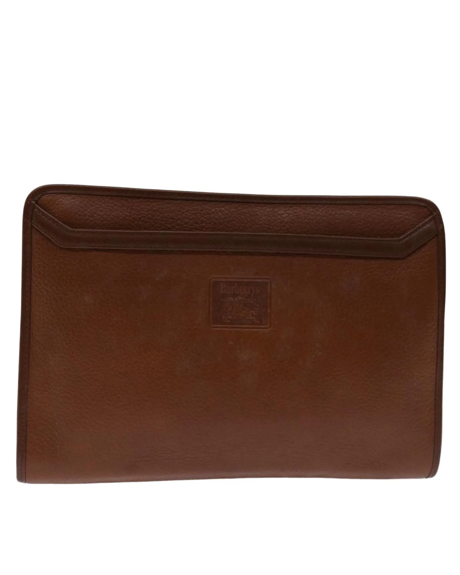 Brown Leather Clutch Bag with Minimalist Design