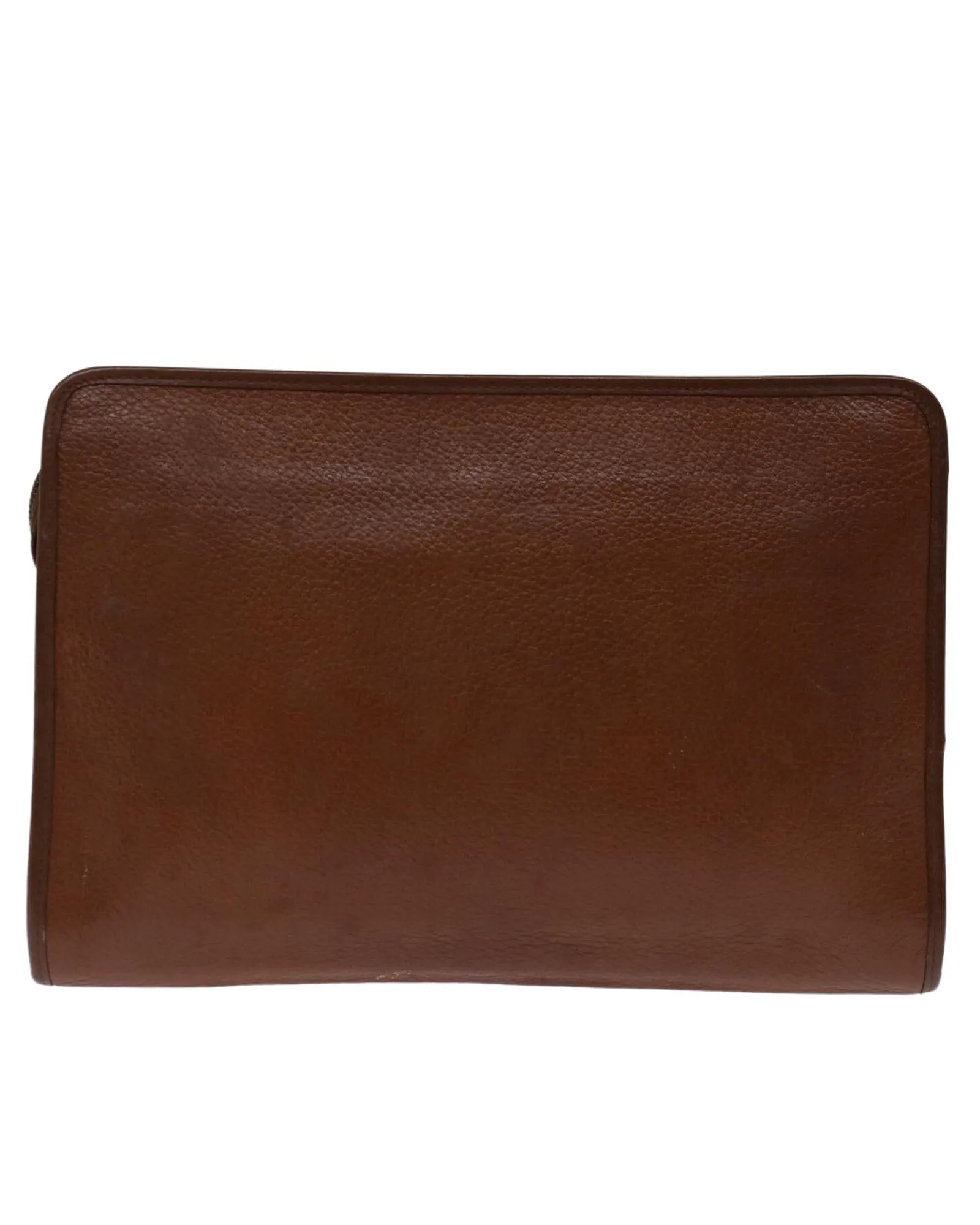 Brown Leather Clutch Bag with Minimalist Design