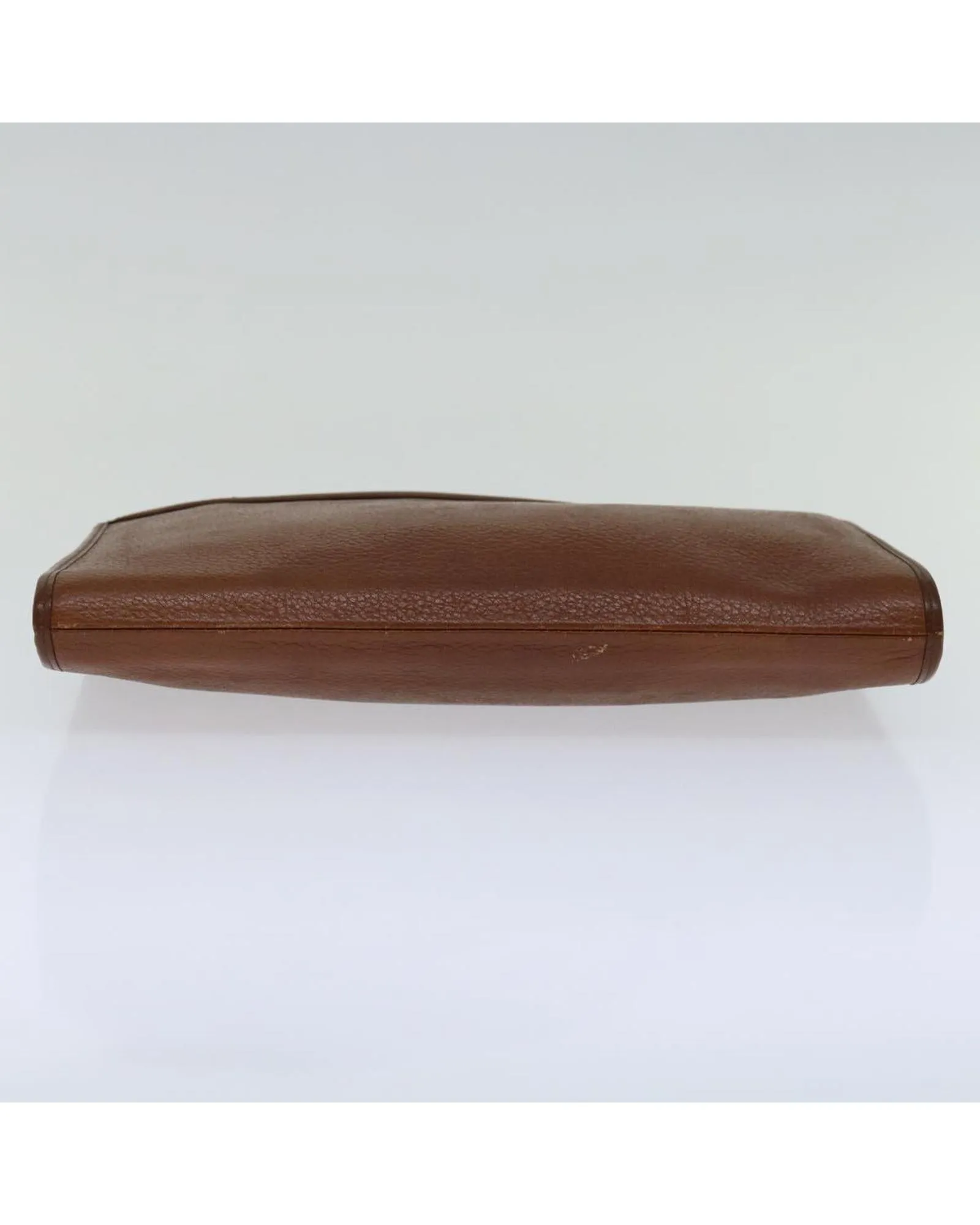 Brown Leather Clutch Bag with Minimalist Design