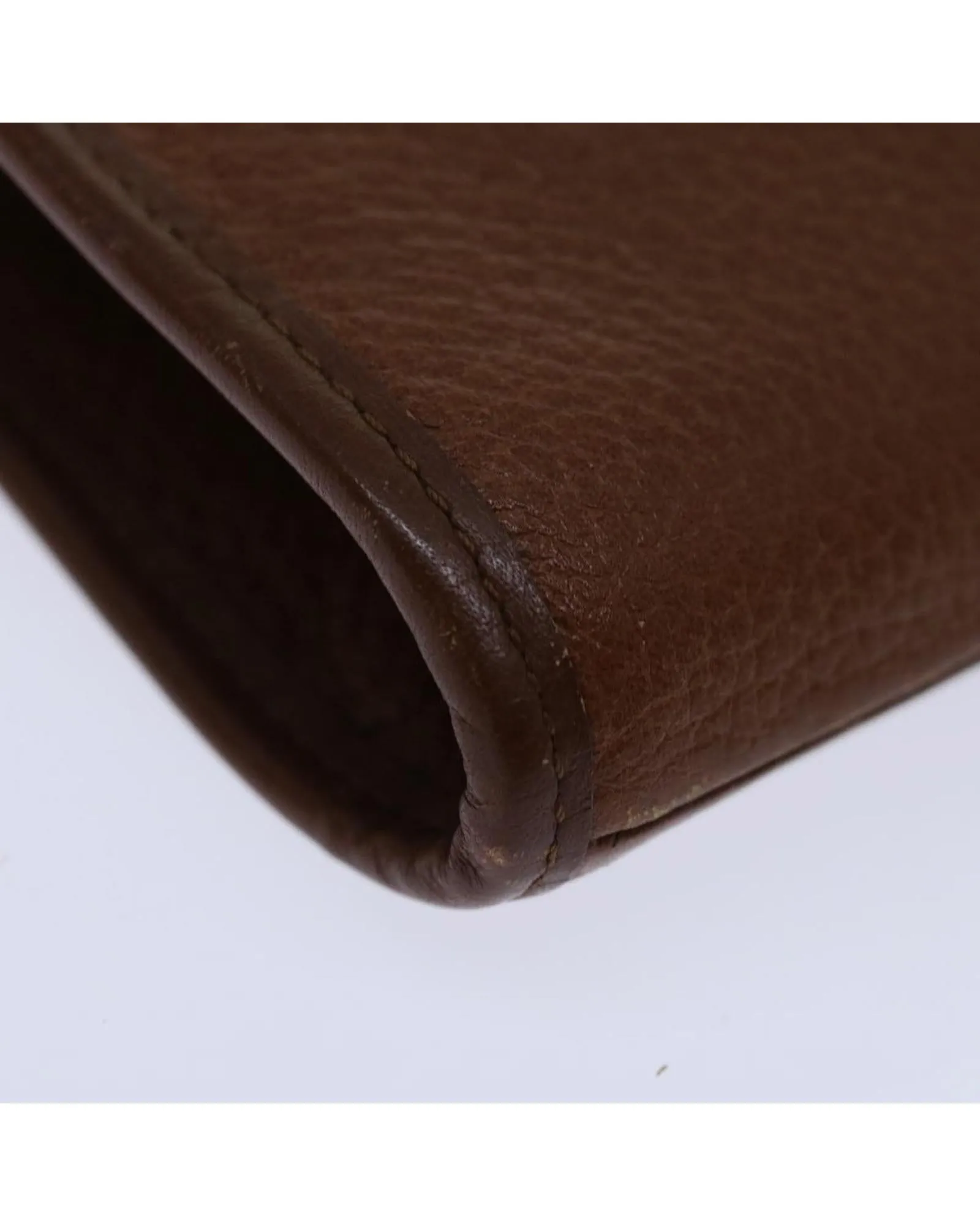 Brown Leather Clutch Bag with Minimalist Design