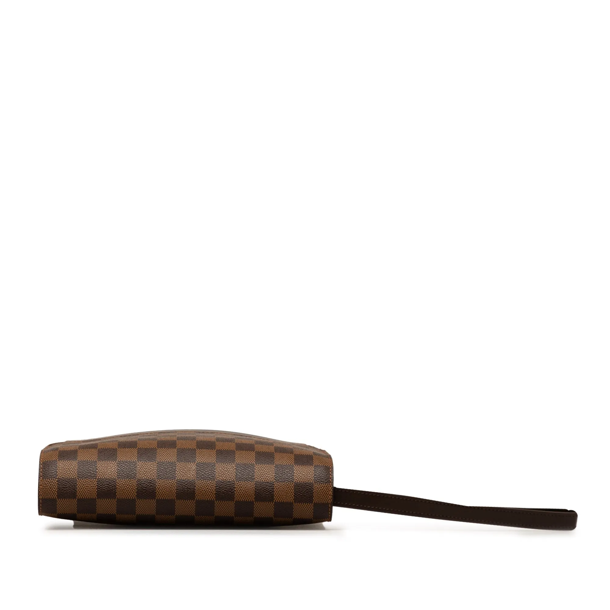 Brown Louis Vuitton Damier Ebene Pochette Saint Louis Clutch Bag