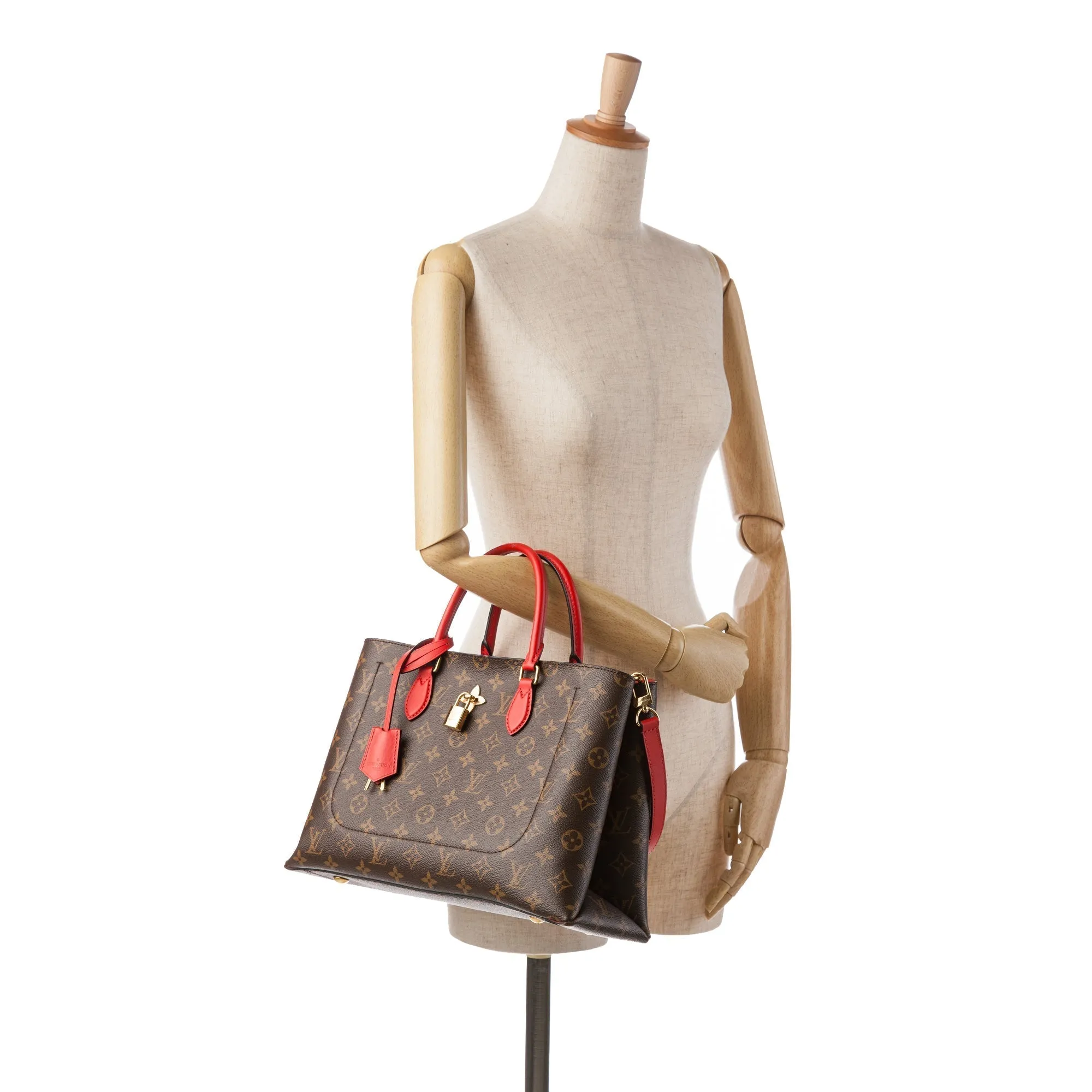 Brown Louis Vuitton Monogram Flower Tote Satchel