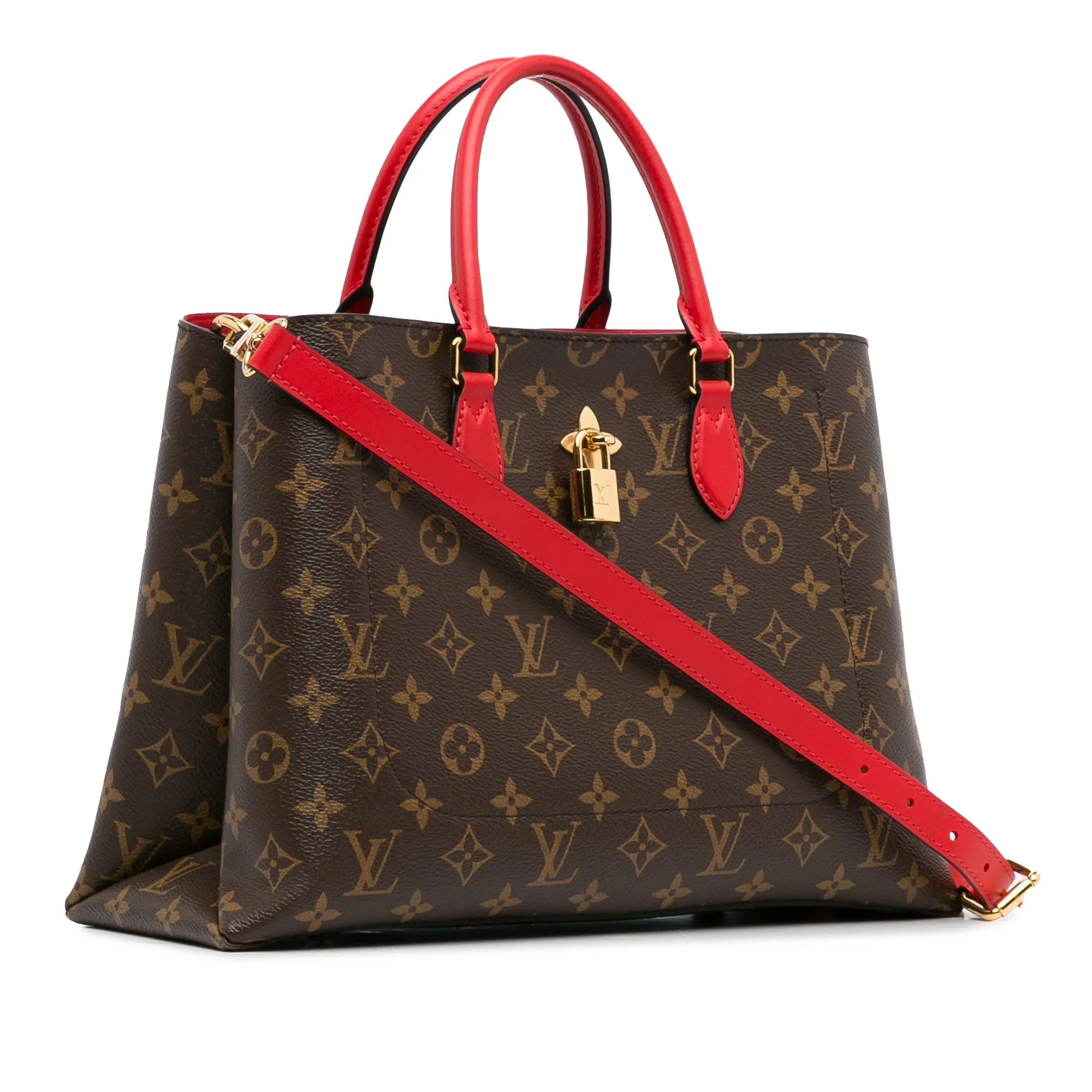 Brown Louis Vuitton Monogram Flower Tote Satchel