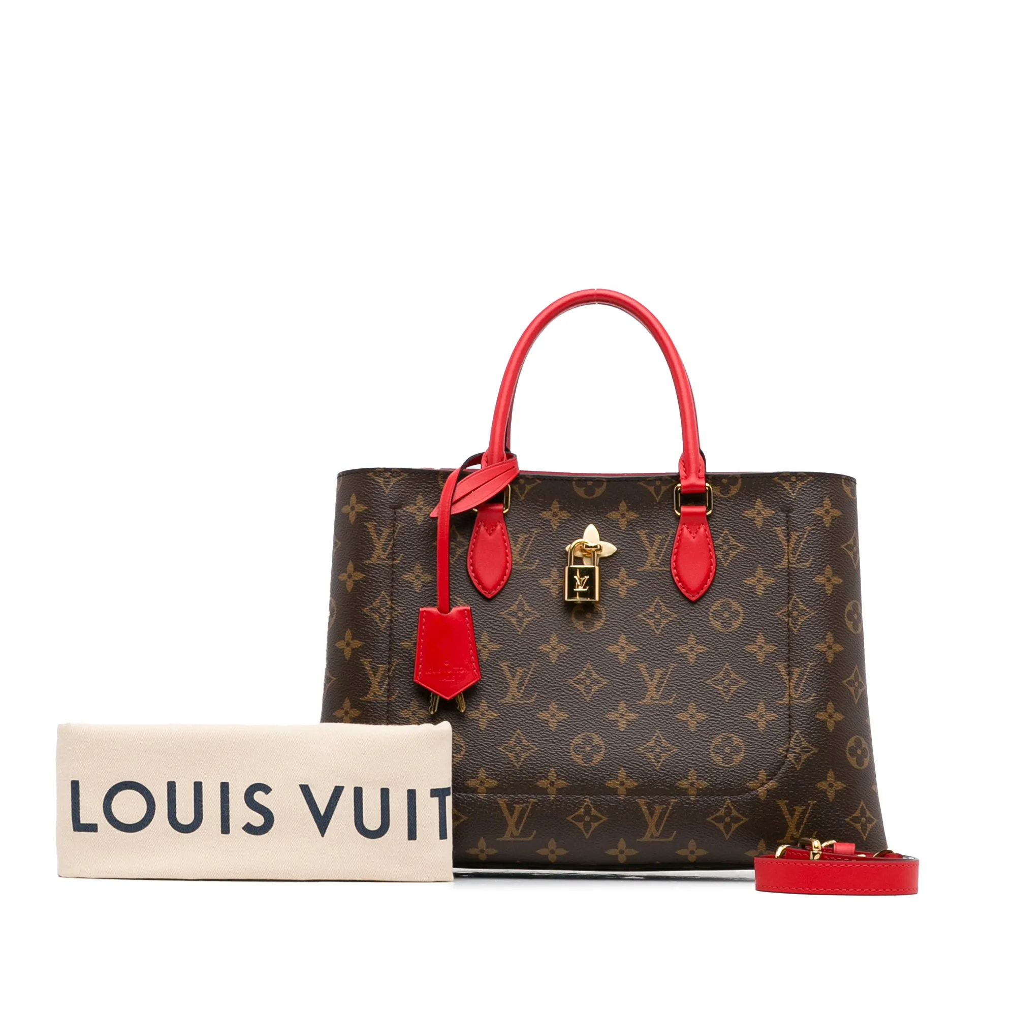 Brown Louis Vuitton Monogram Flower Tote Satchel