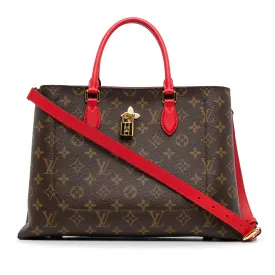 Brown Louis Vuitton Monogram Flower Tote Satchel