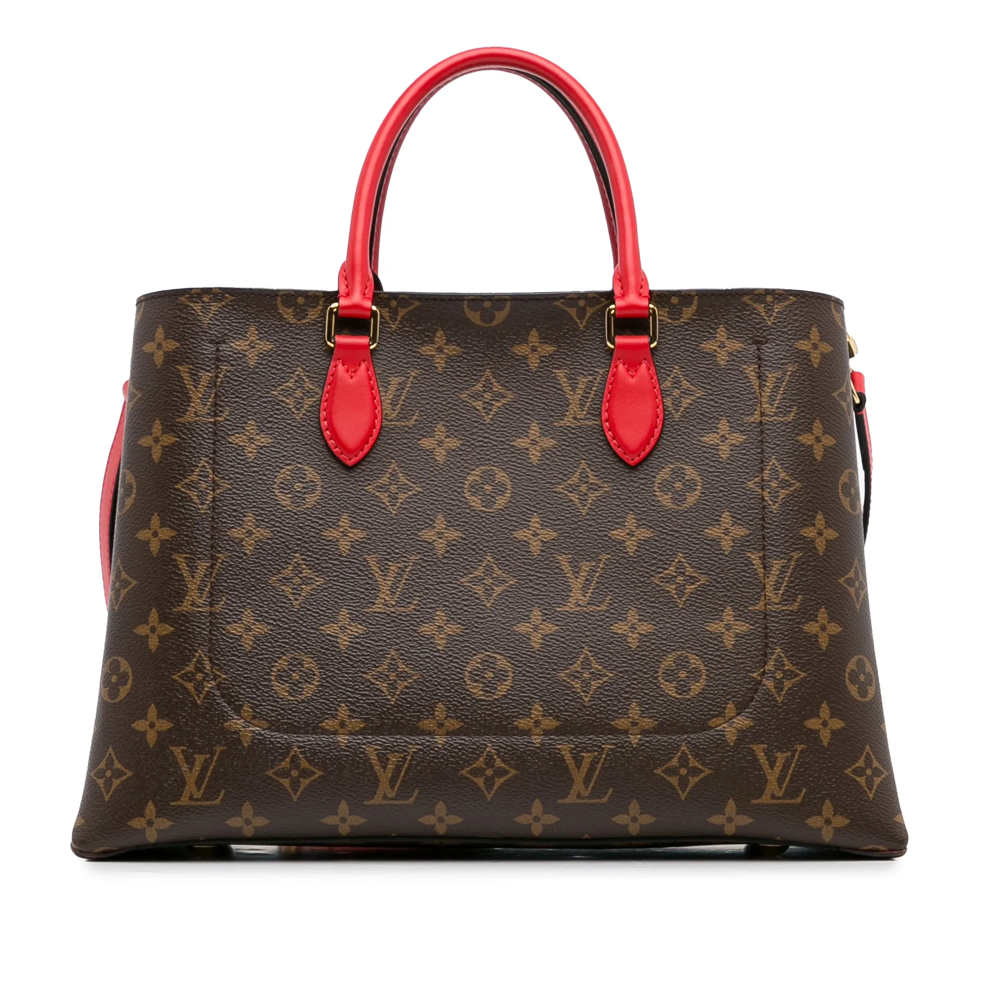 Brown Louis Vuitton Monogram Flower Tote Satchel