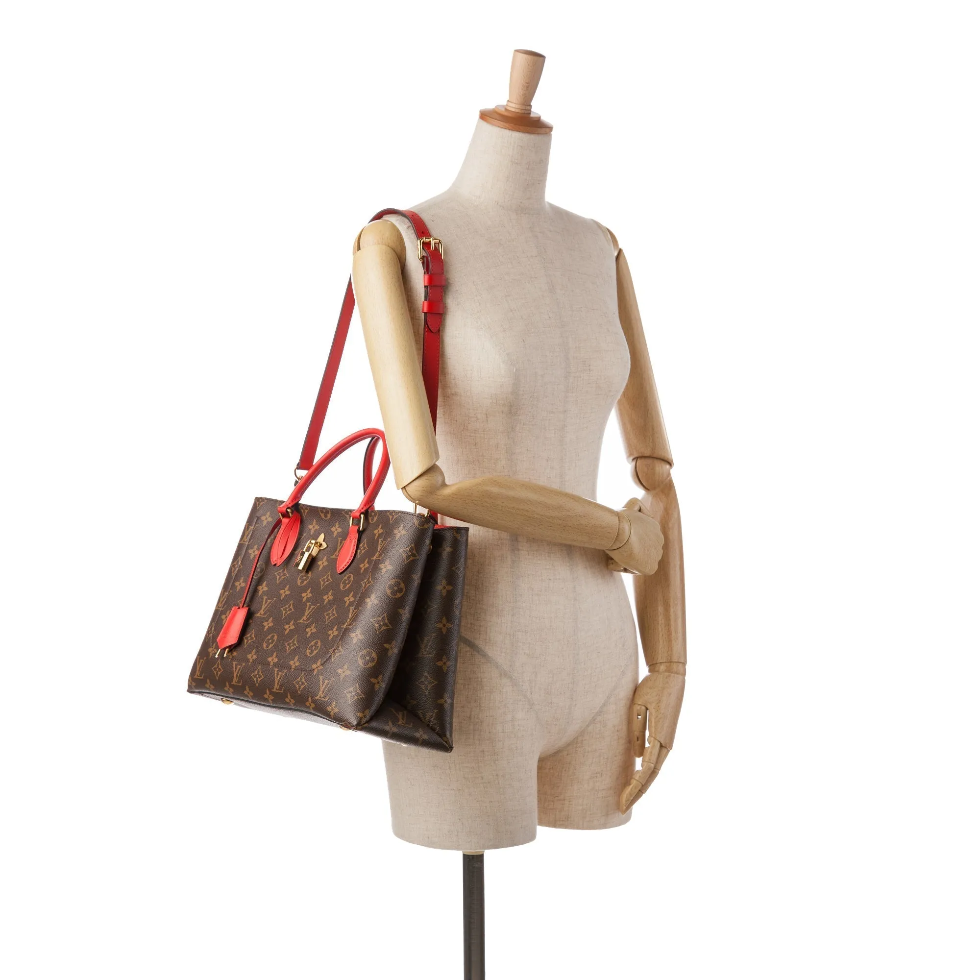 Brown Louis Vuitton Monogram Flower Tote Satchel