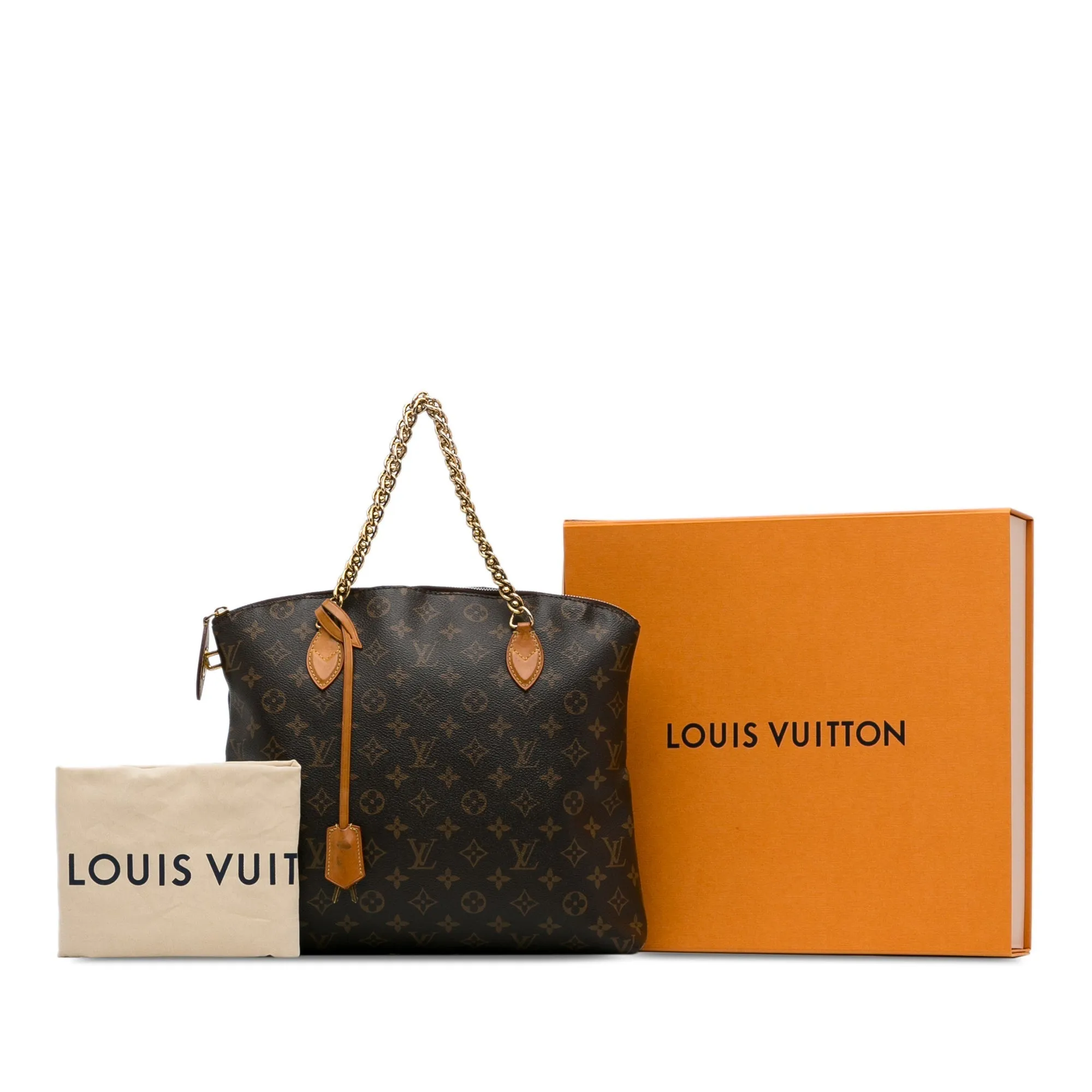 Brown Louis Vuitton Monogram Lockit Chain MM Tote Bag