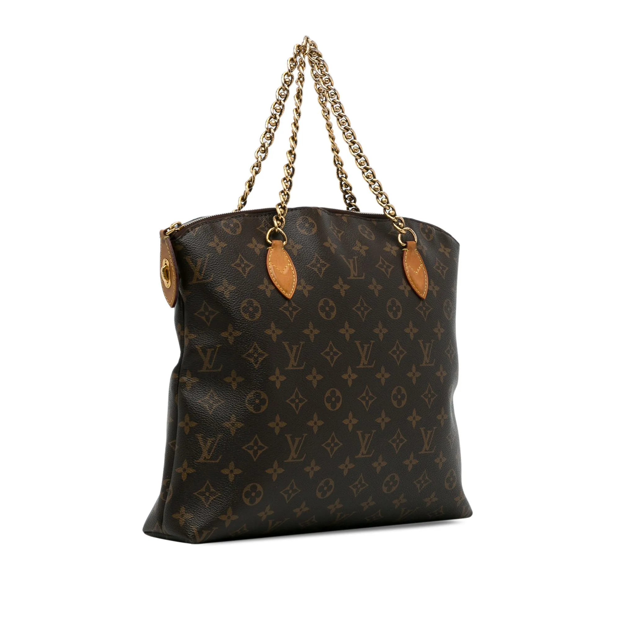 Brown Louis Vuitton Monogram Lockit Chain MM Tote Bag