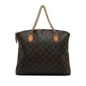 Brown Louis Vuitton Monogram Lockit Chain MM Tote Bag