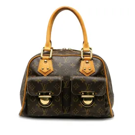 Brown Louis Vuitton Monogram Manhattan PM Handbag