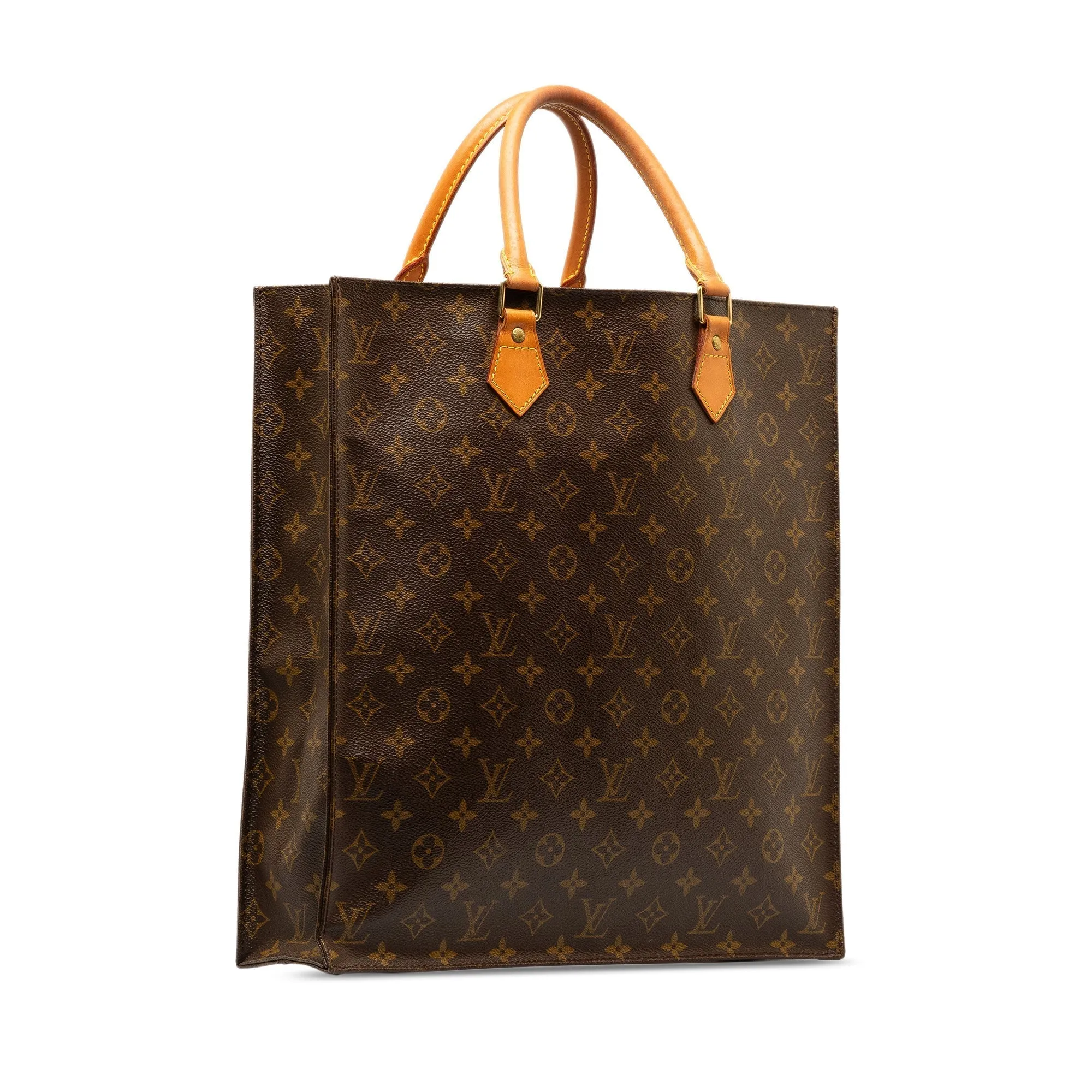 Brown Louis Vuitton Monogram Sac Plat Tote Bag