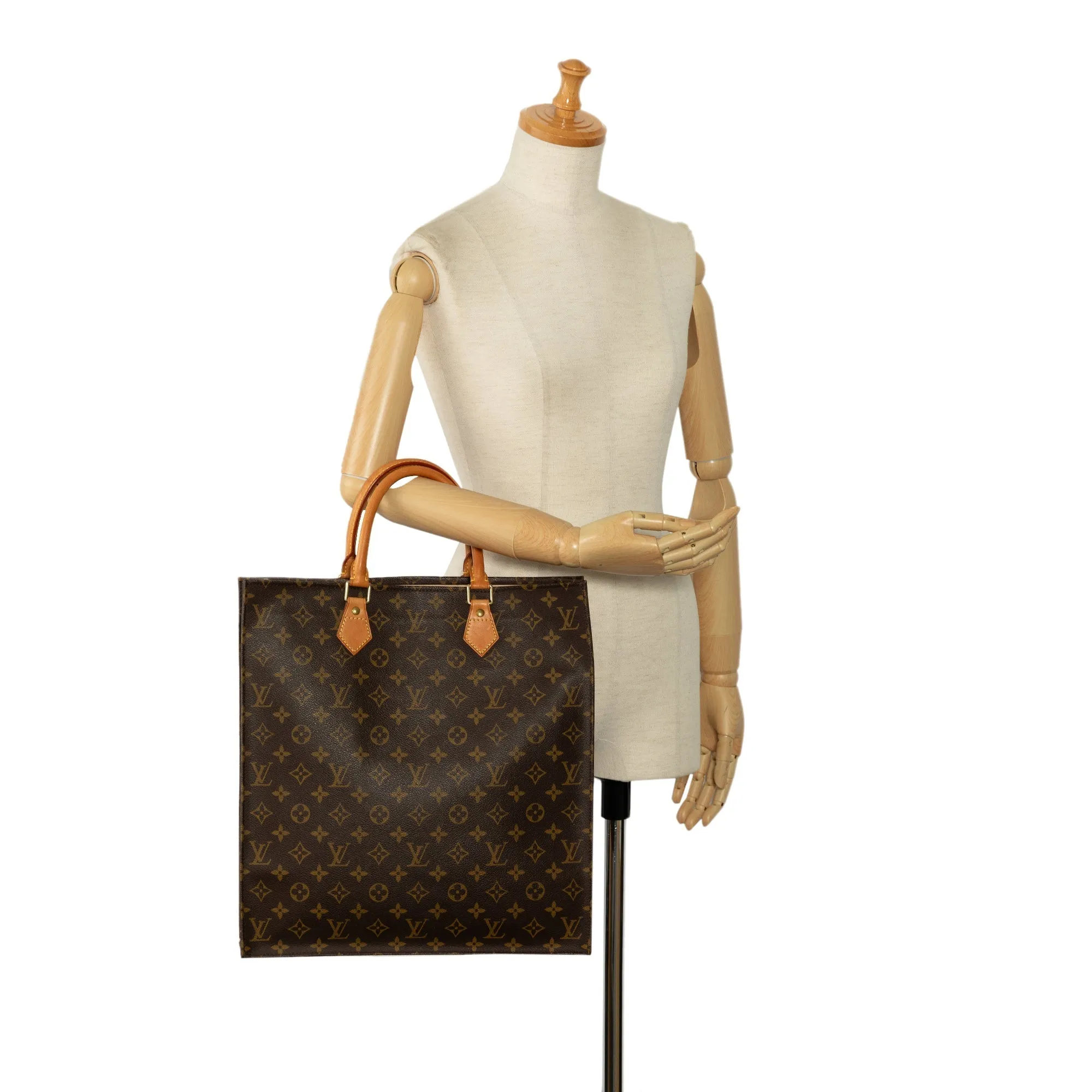 Brown Louis Vuitton Monogram Sac Plat Tote Bag