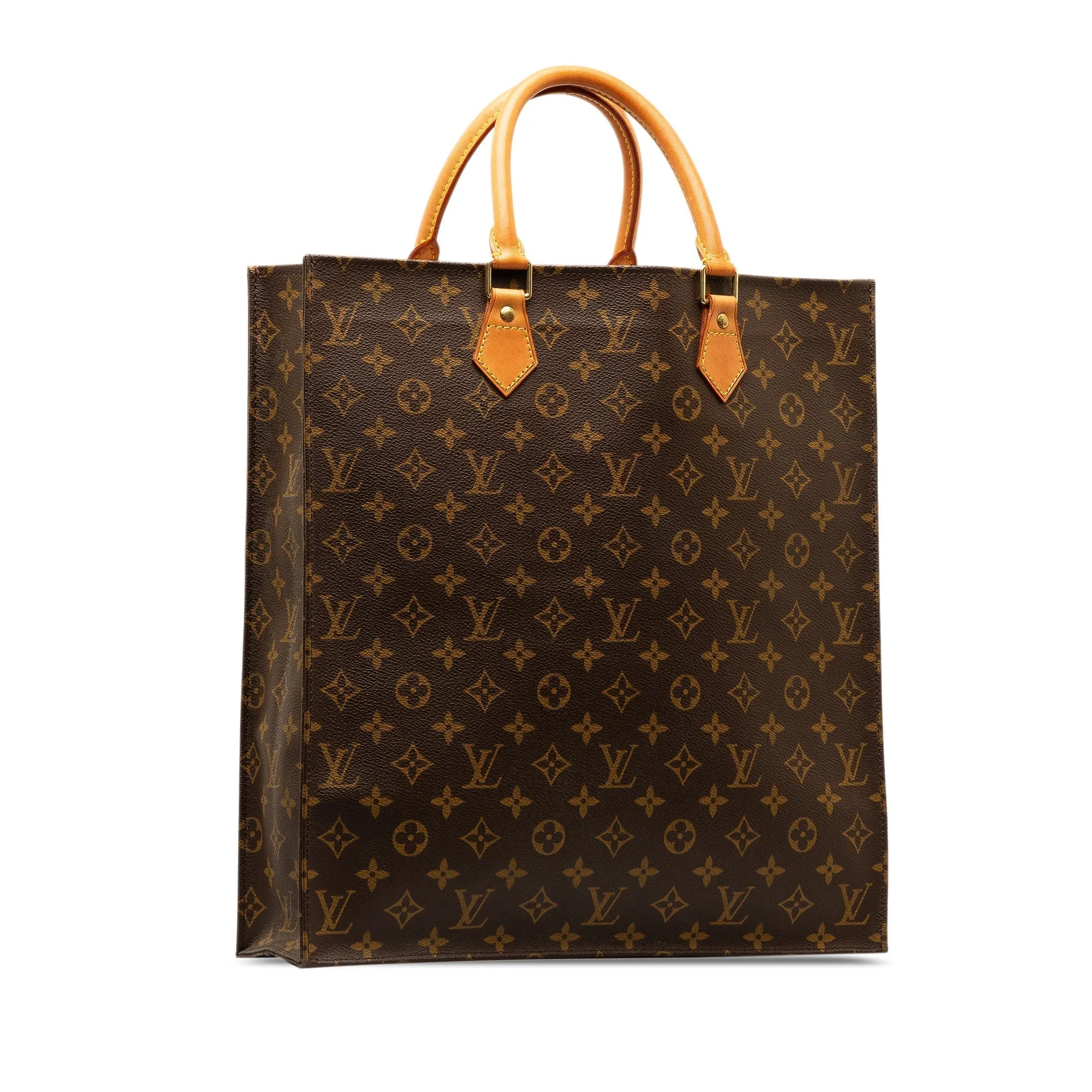 Brown Louis Vuitton Monogram Sac Plat Tote Bag