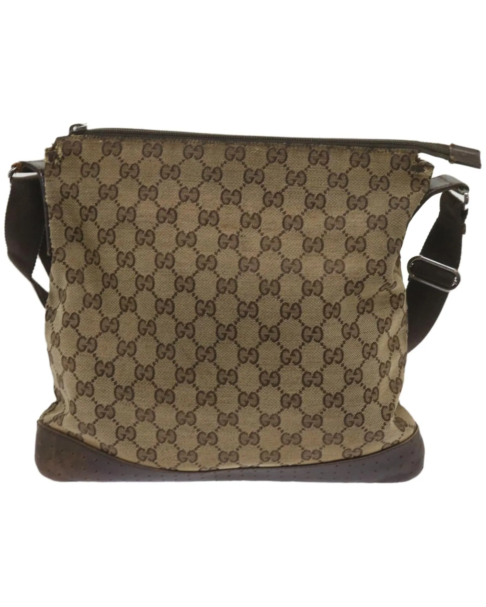 Canvas Shoulder Bag with GG Logo Print