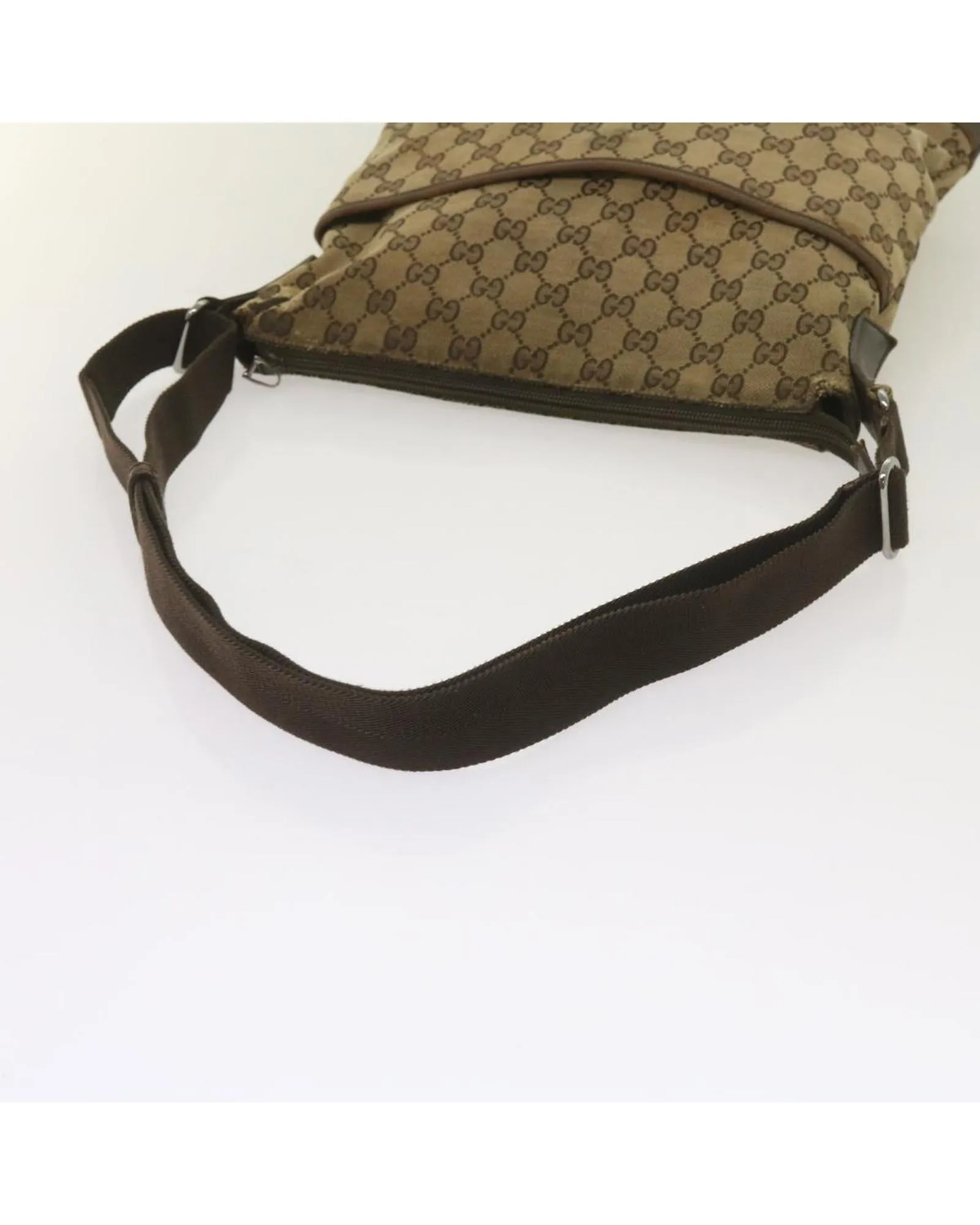 Canvas Shoulder Bag with GG Logo Print