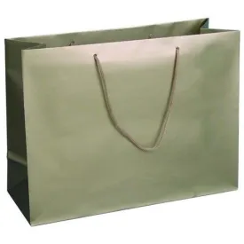 Champagne Matte Rope Handle Euro-Tote Shopping Bags - 16.0 x 6.0 x 12.0