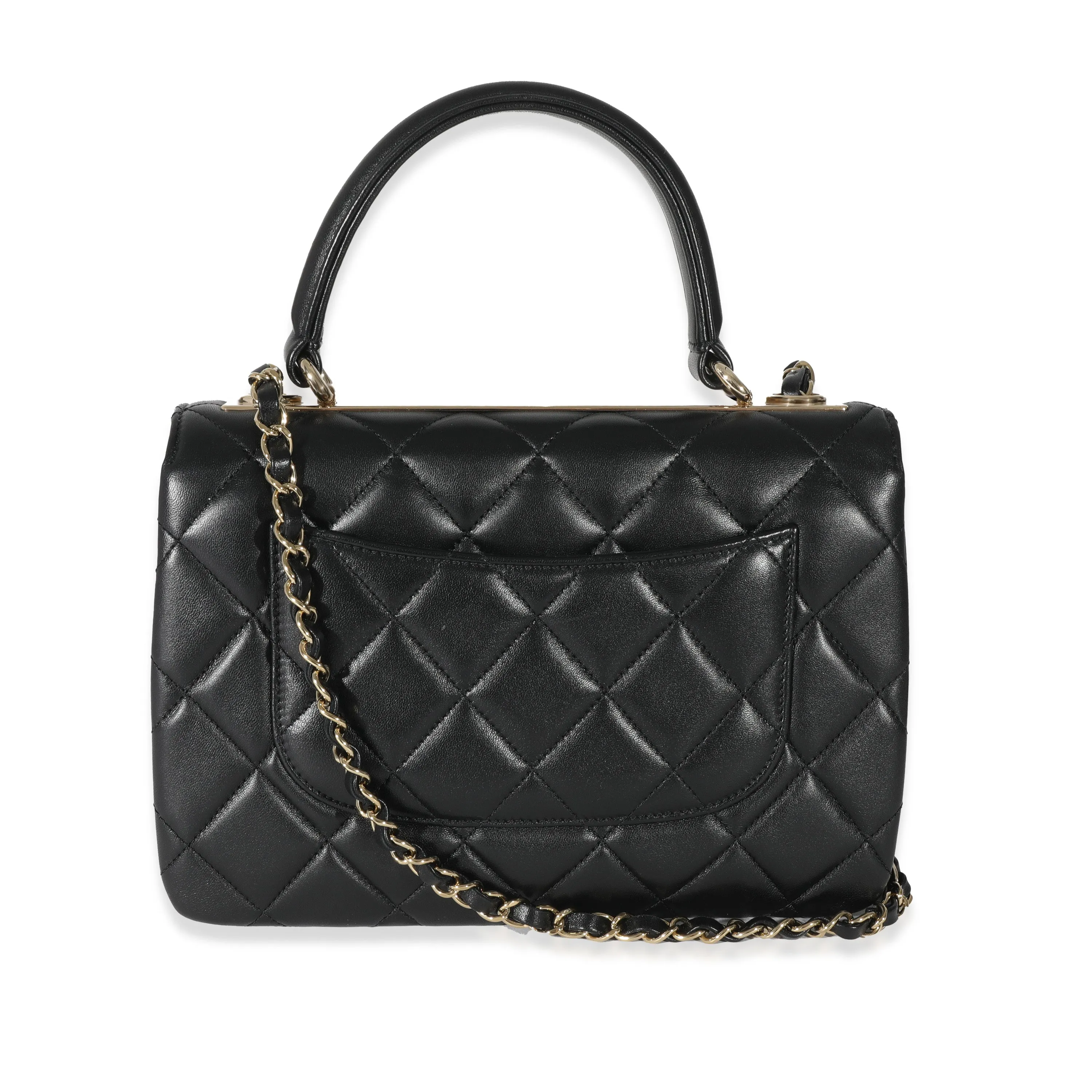 Chanel Black Lambskin Small Trendy Flap Bag