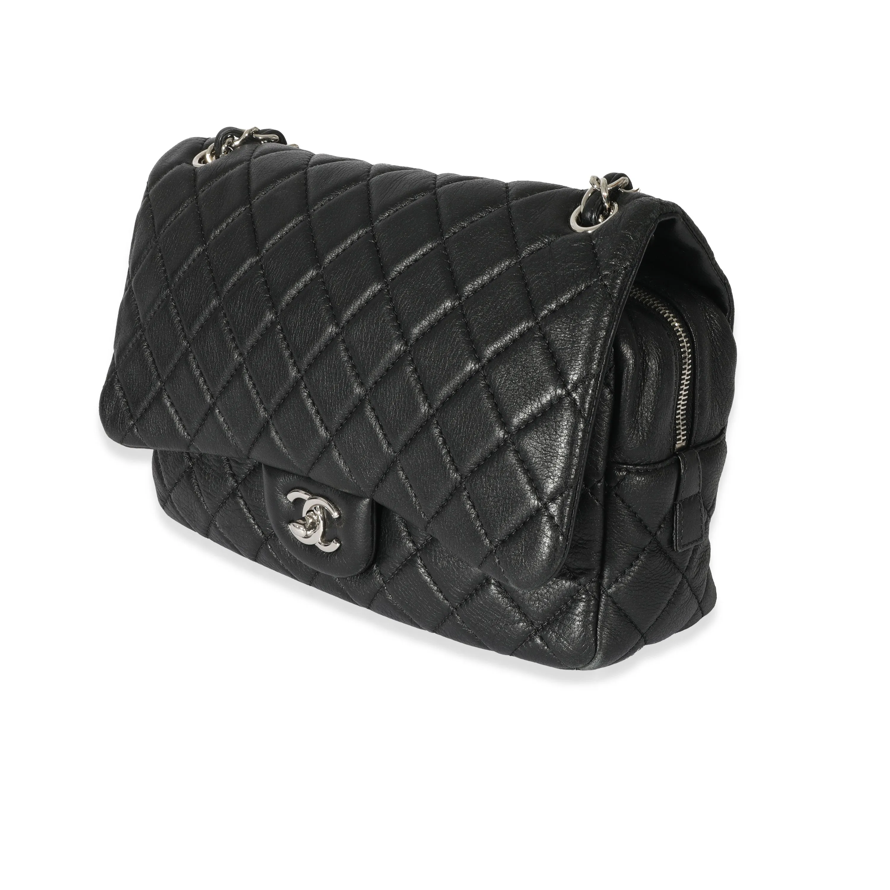 Chanel Black Leather Casual Journey Flap Bag