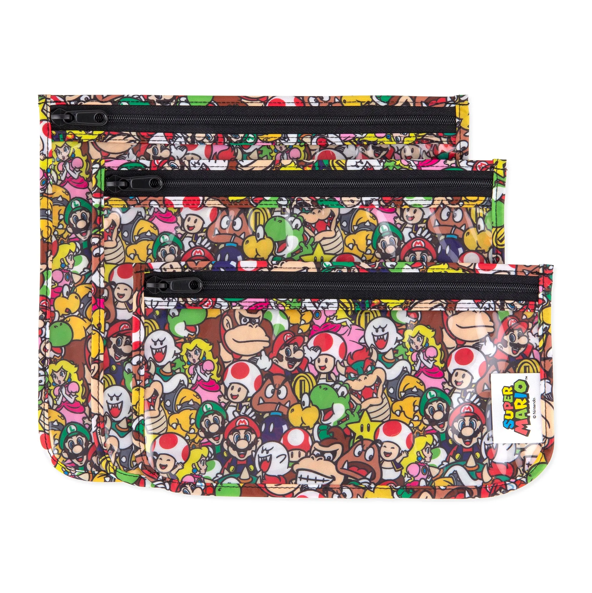 Clear Travel Bag 3-Pack: Super Mario™ Mashup