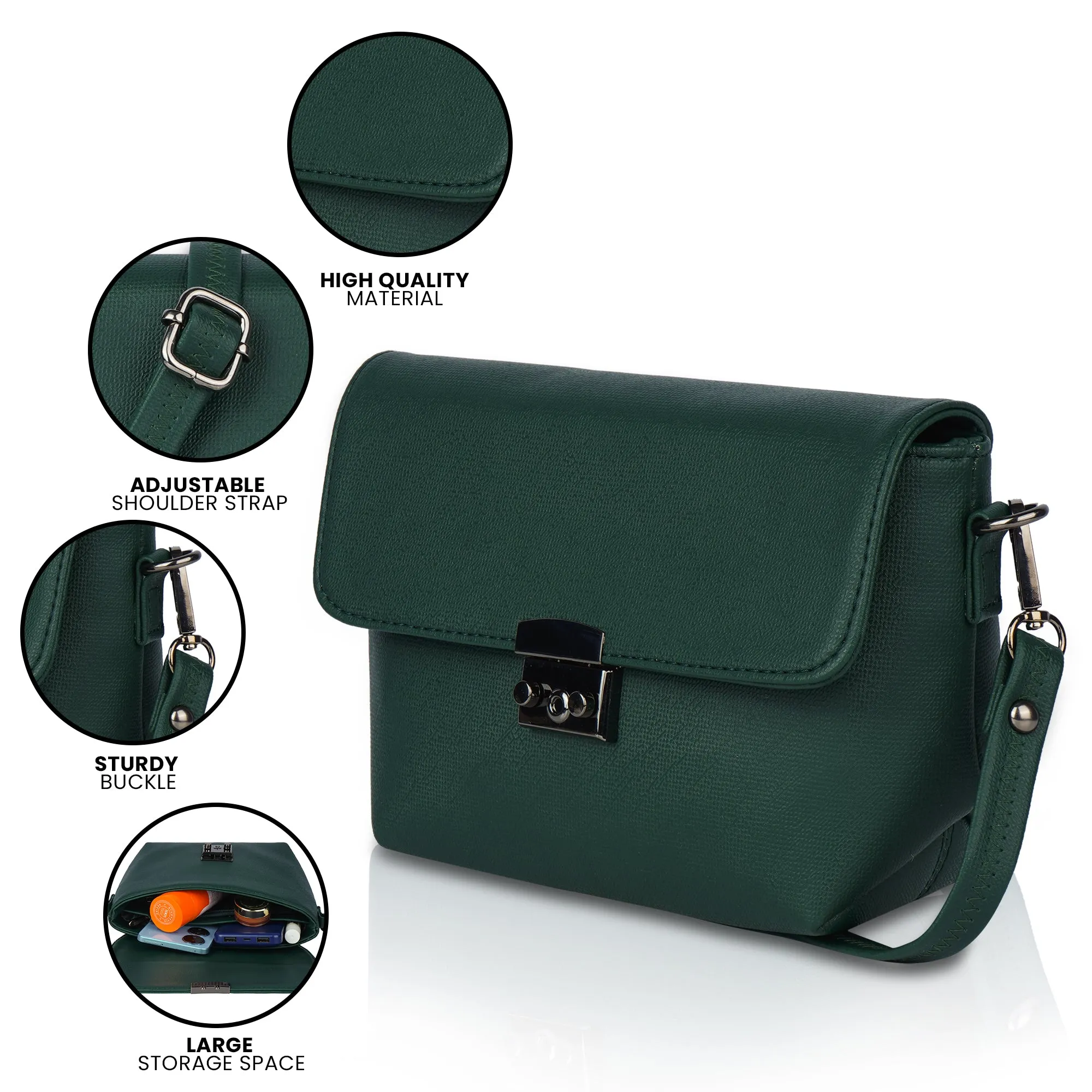 Corba Stylish Sling Bag Green