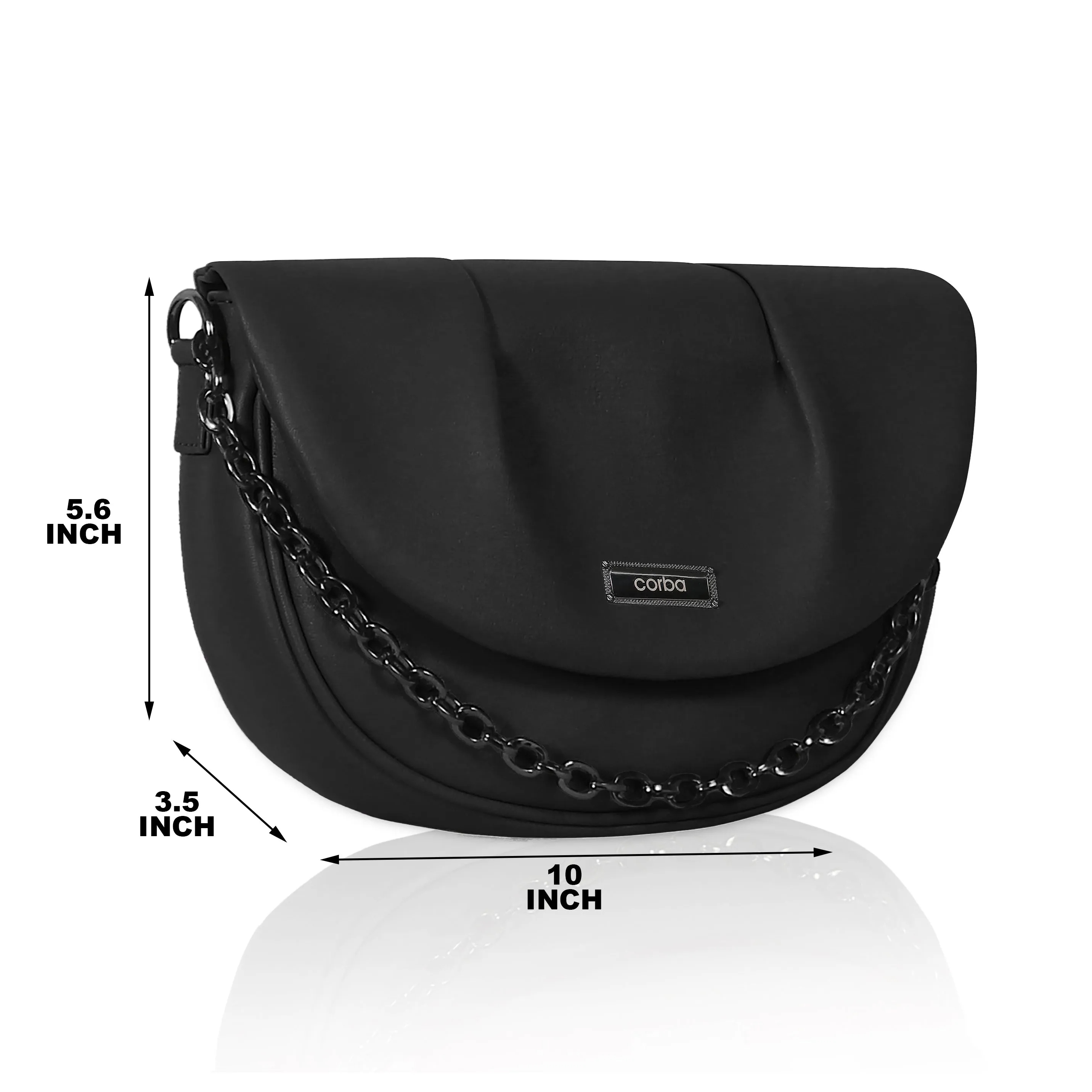 Corba Women Sling Bag Black